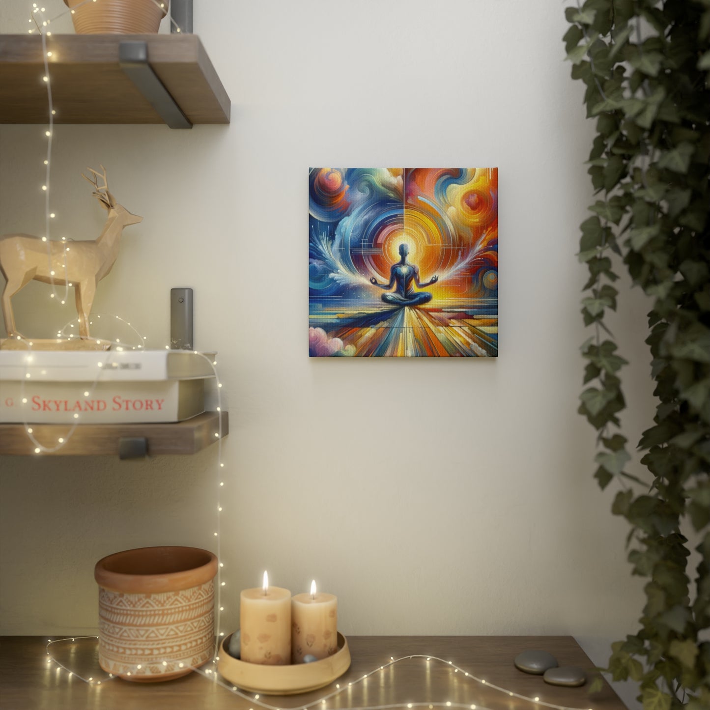 Techno Spiritual Synthesis Canvas Photo Tile