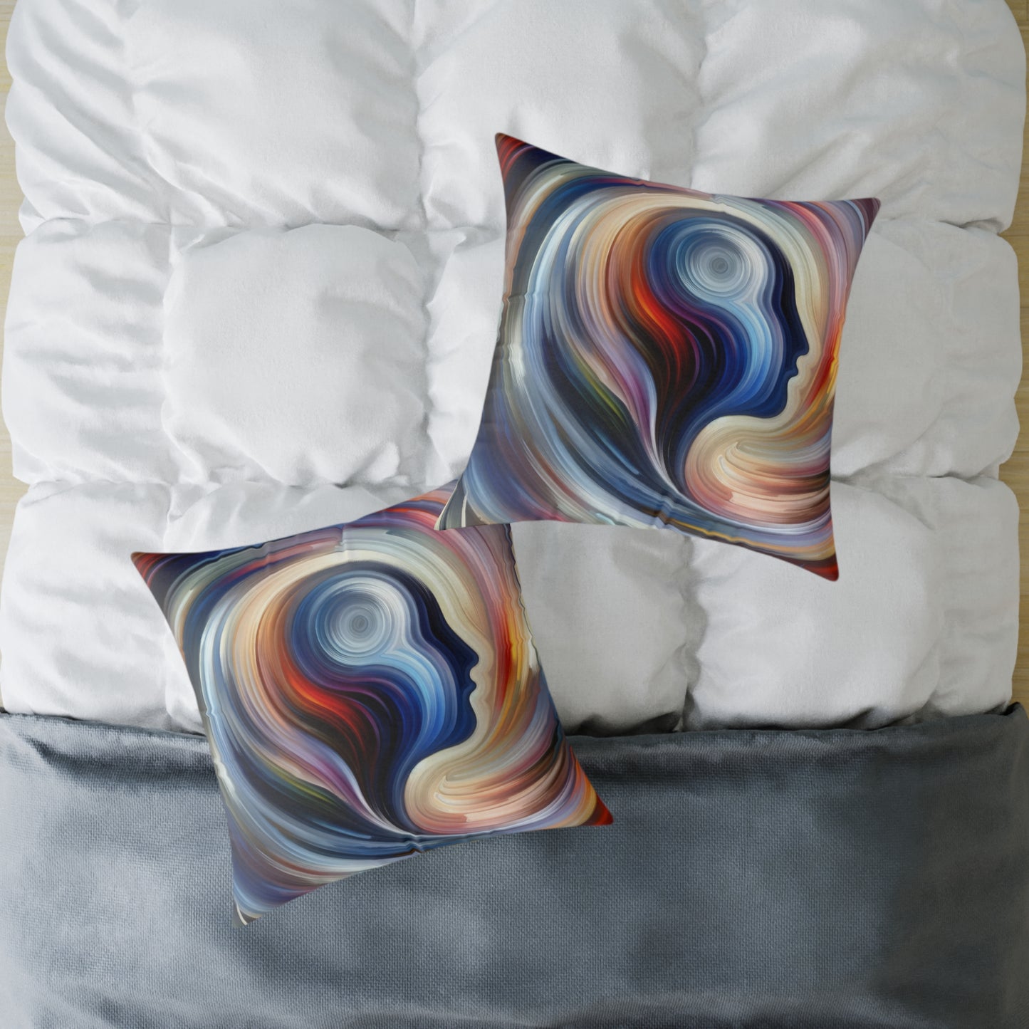 Harmonious Mindset Abstract Spun Polyester Pillow
