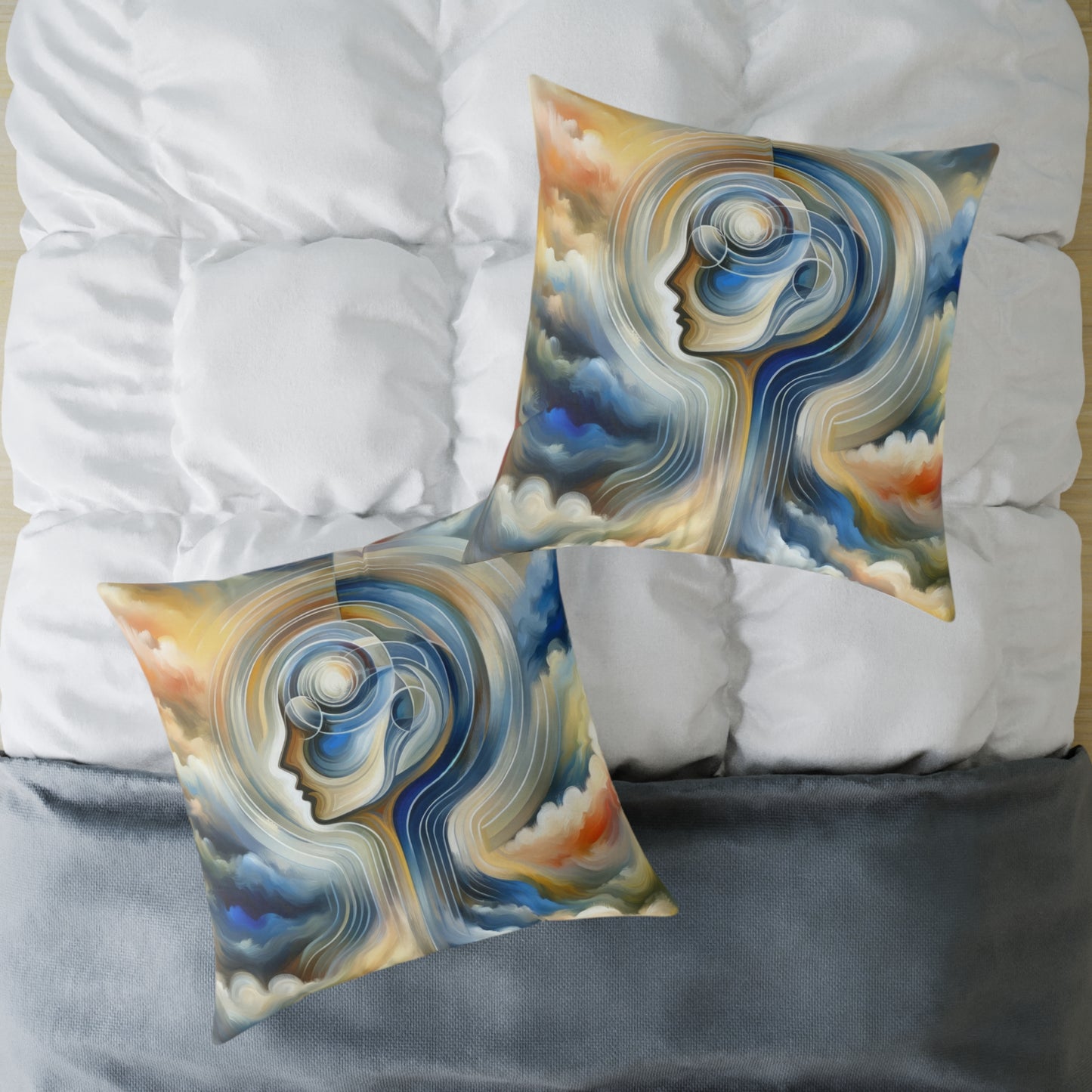 Mindful Unified Awakening Spun Polyester Pillow