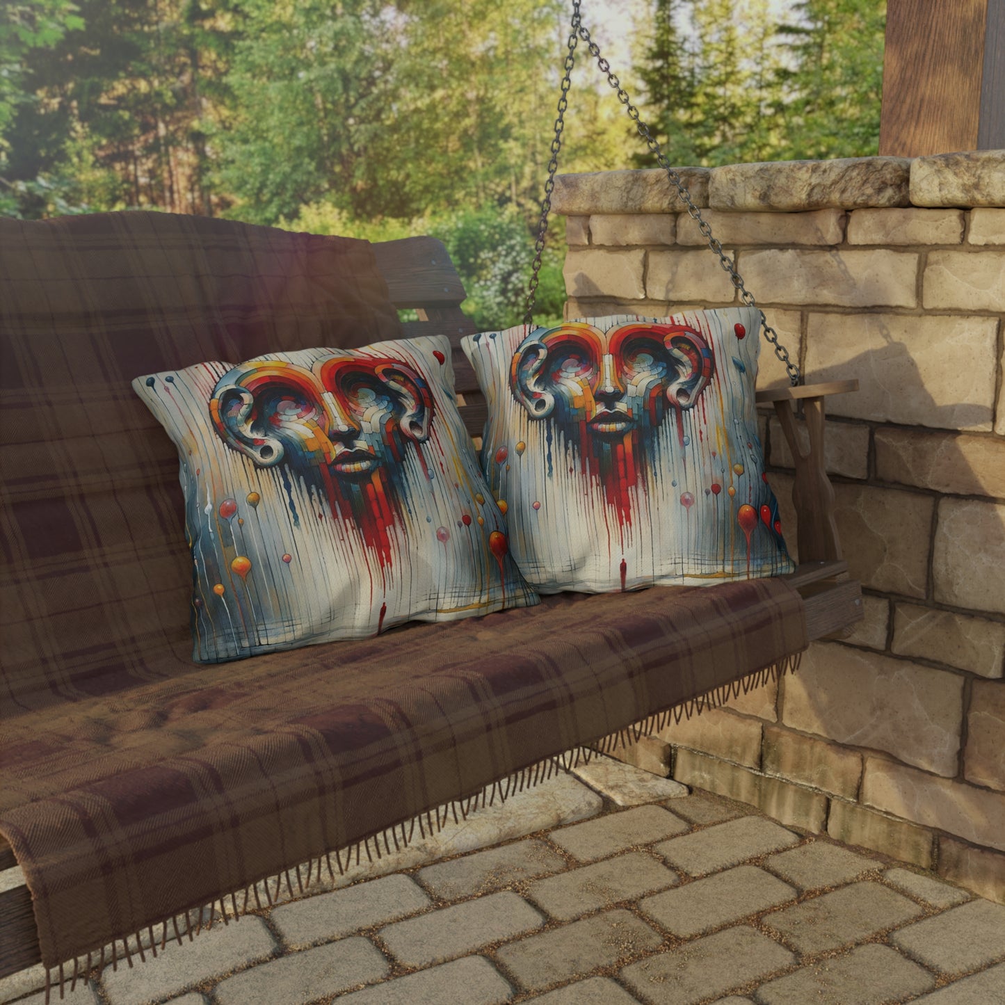 Ears Heart Expression Outdoor Pillows