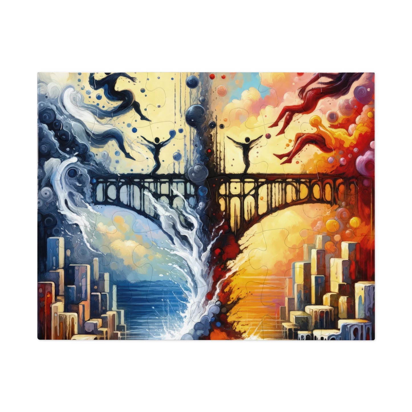 Faithful Diving Bridges Jigsaw Puzzle (30, 110, 252, 500,1000-Piece)
