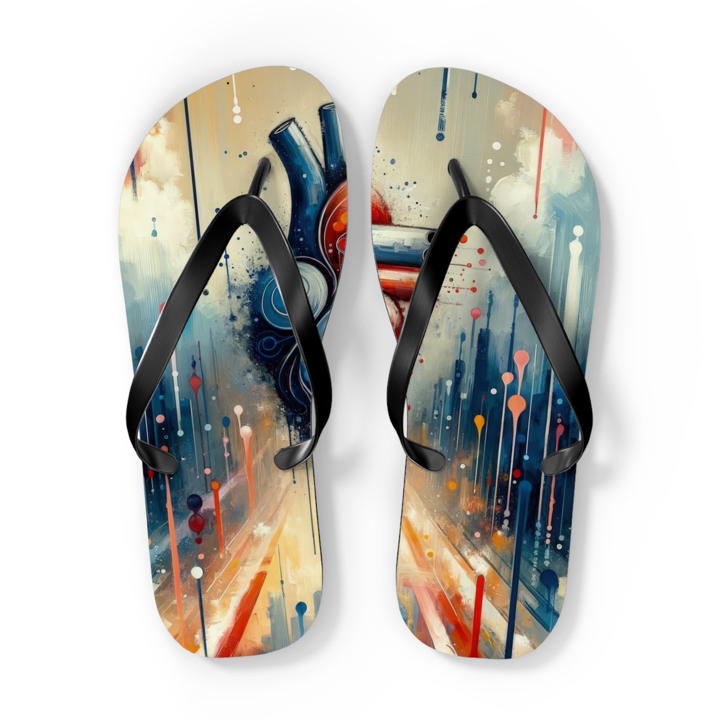 Rhythmic Heart Harmony Flip Flops