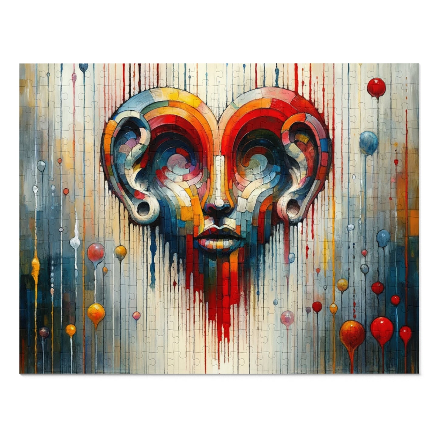 Ears Heart Expression Jigsaw Puzzle (30, 110, 252, 500,1000-Piece)