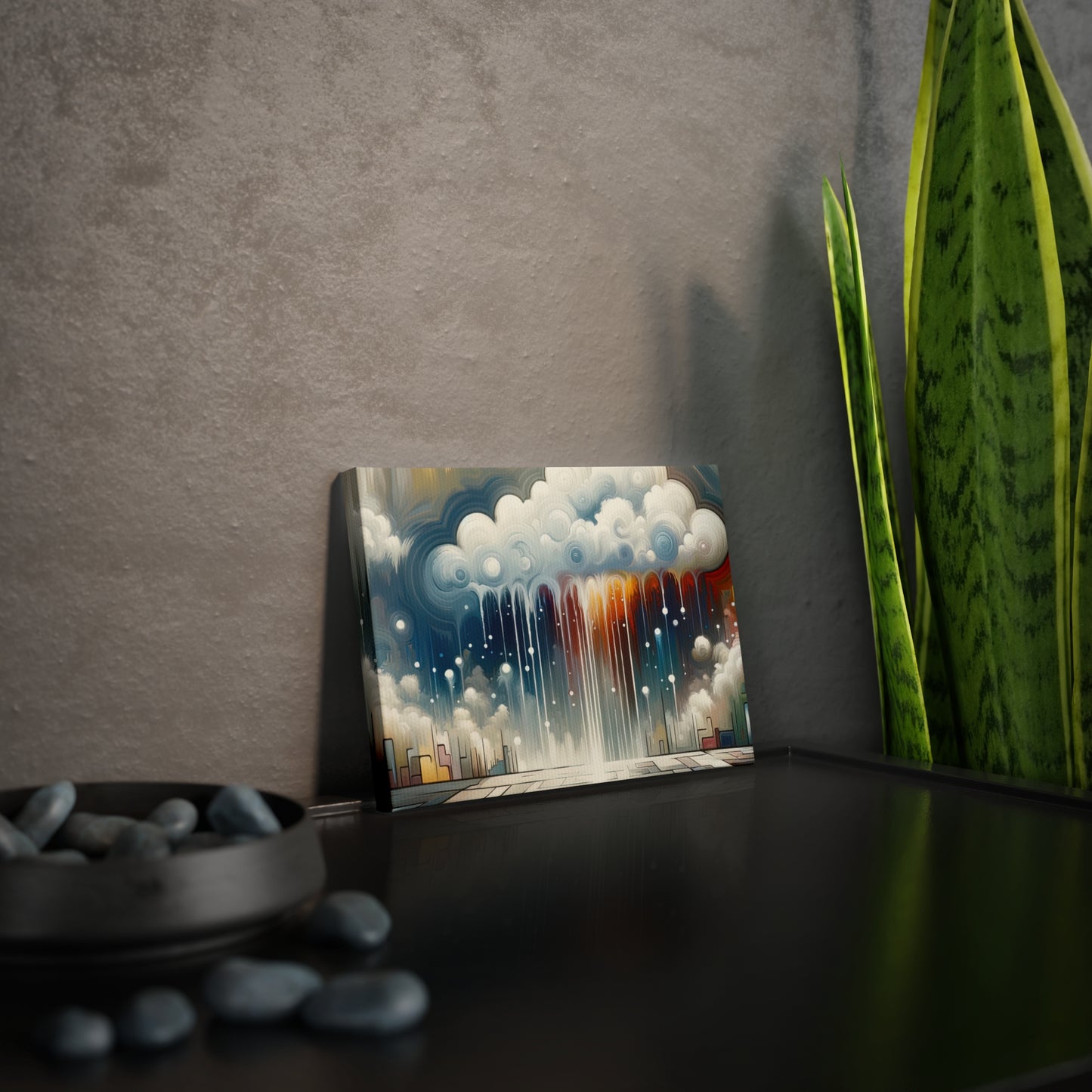 Grounding Silver Clouds Canvas Photo Tile