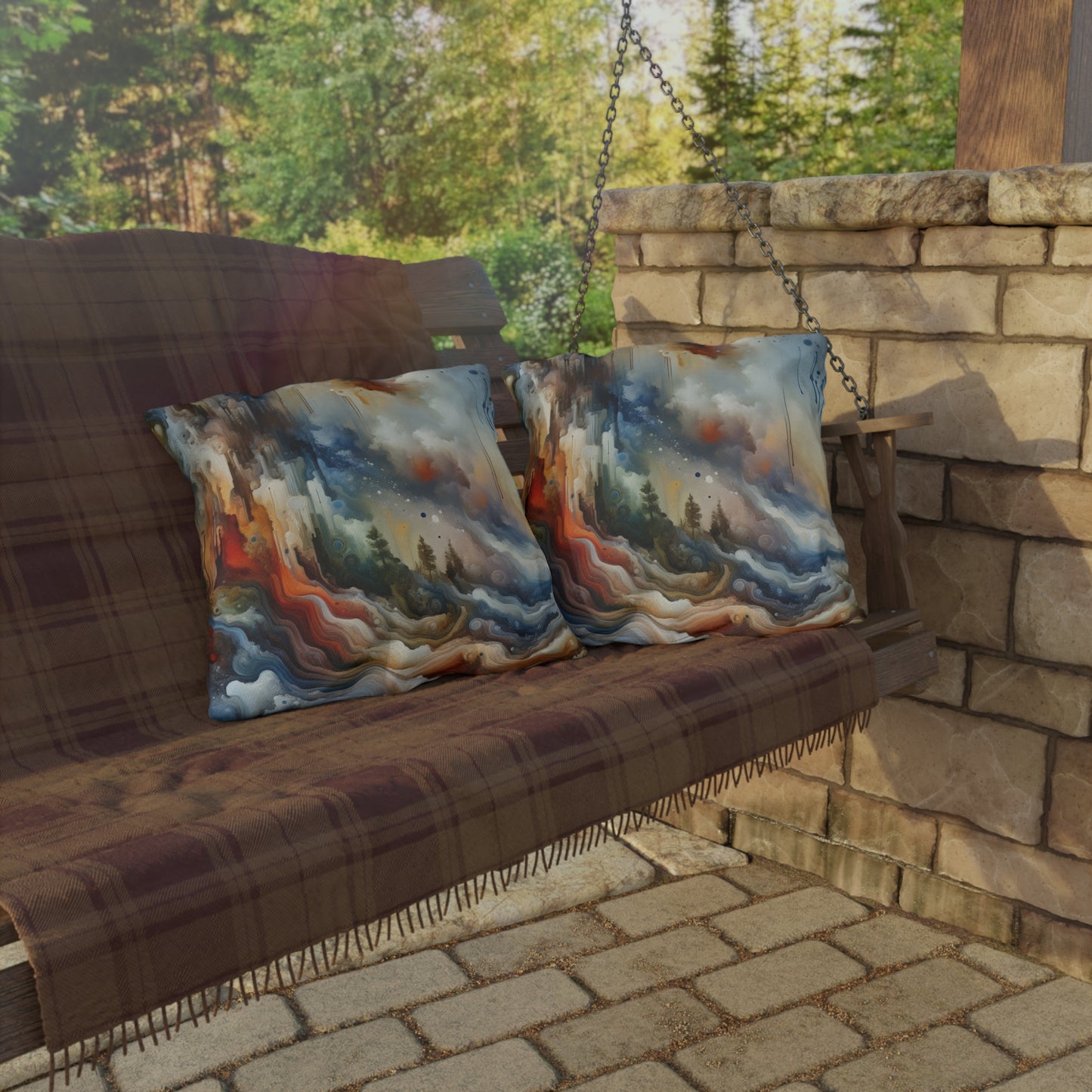 Inner Journey Abstract Outdoor Pillows