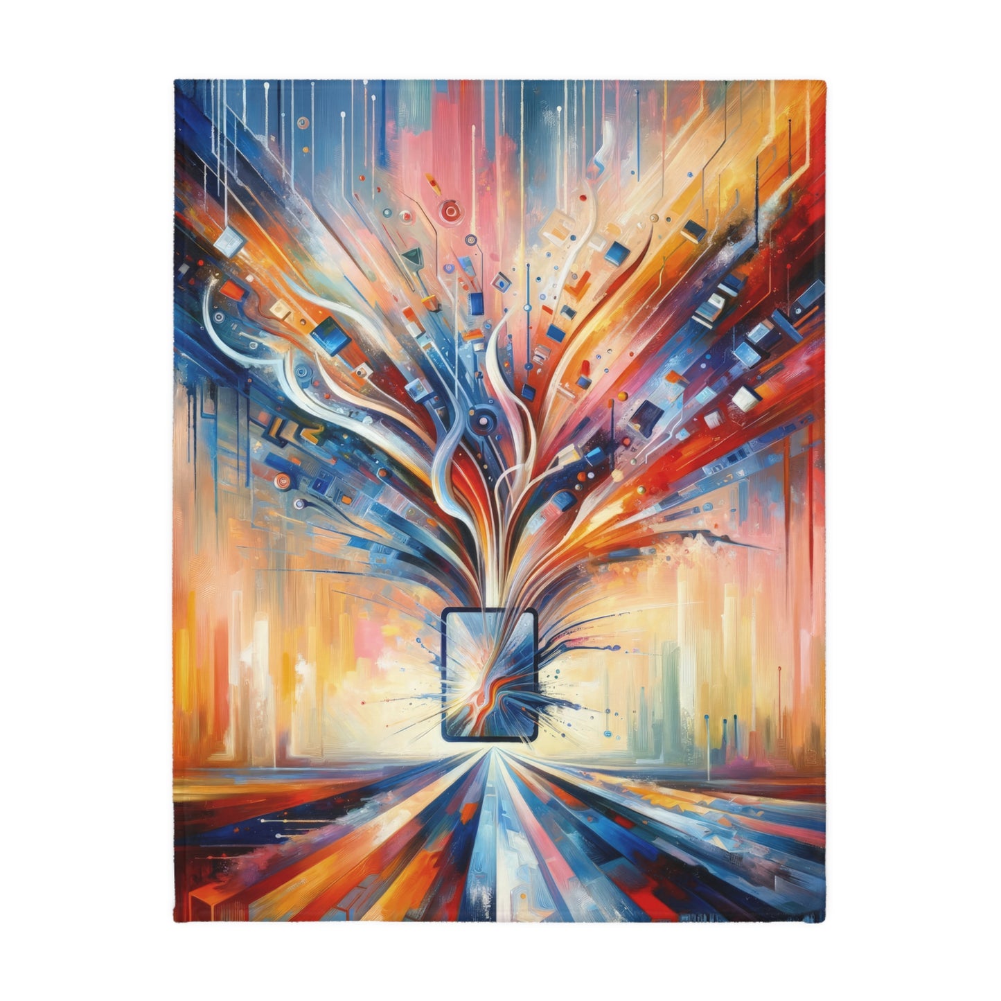 Empowerment Through Technology Velveteen Microfiber Blanket (Two-sided print)