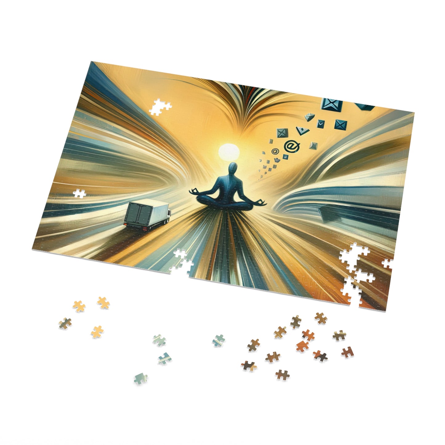 Meditative Commute Flow Jigsaw Puzzle (30, 110, 252, 500,1000-Piece)