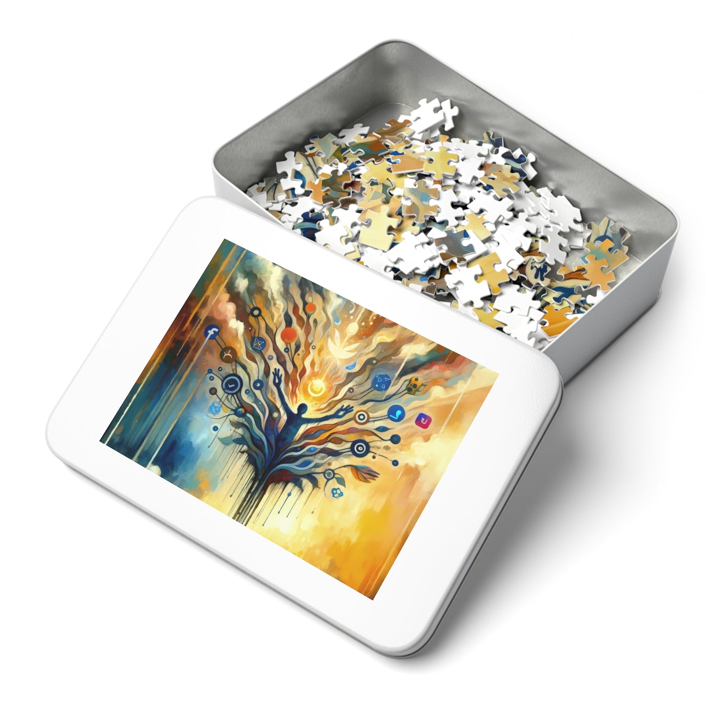 Reflective Digital Meditation Jigsaw Puzzle (30, 110, 252, 500,1000-Piece)