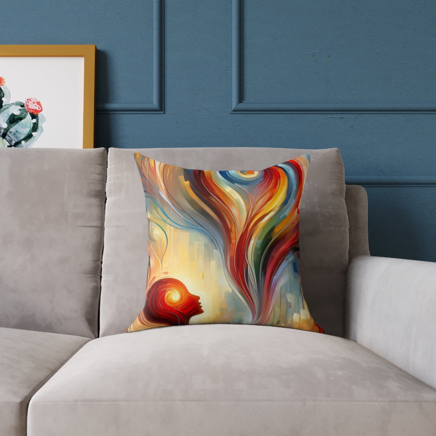 Empathetic Spiral Dialogue Spun Polyester Pillow