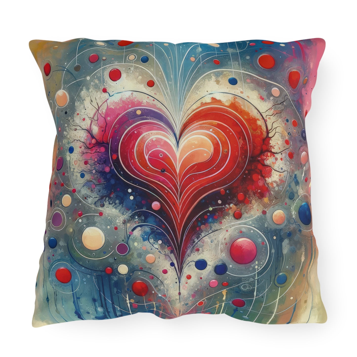 Emotional Physics Heart Outdoor Pillows