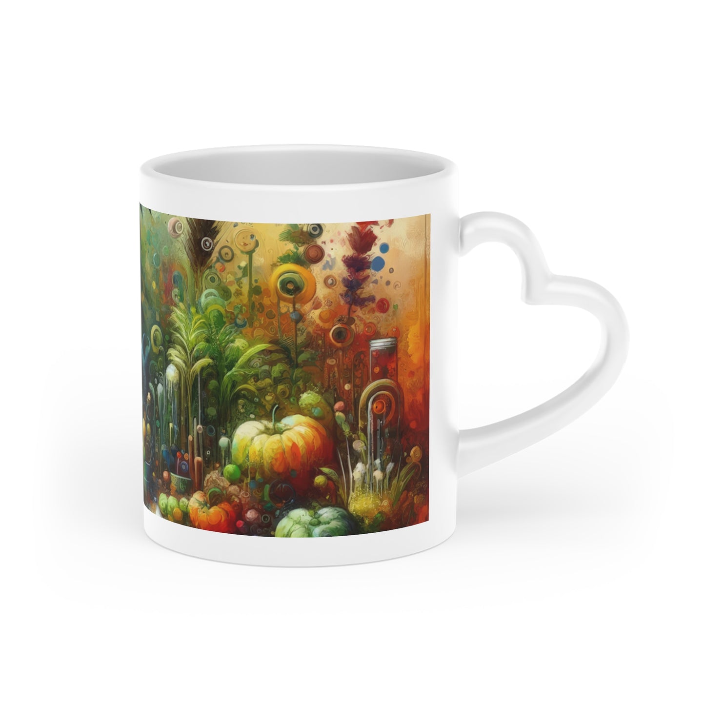 Communal Garden Microcosm Heart-Shaped Mug