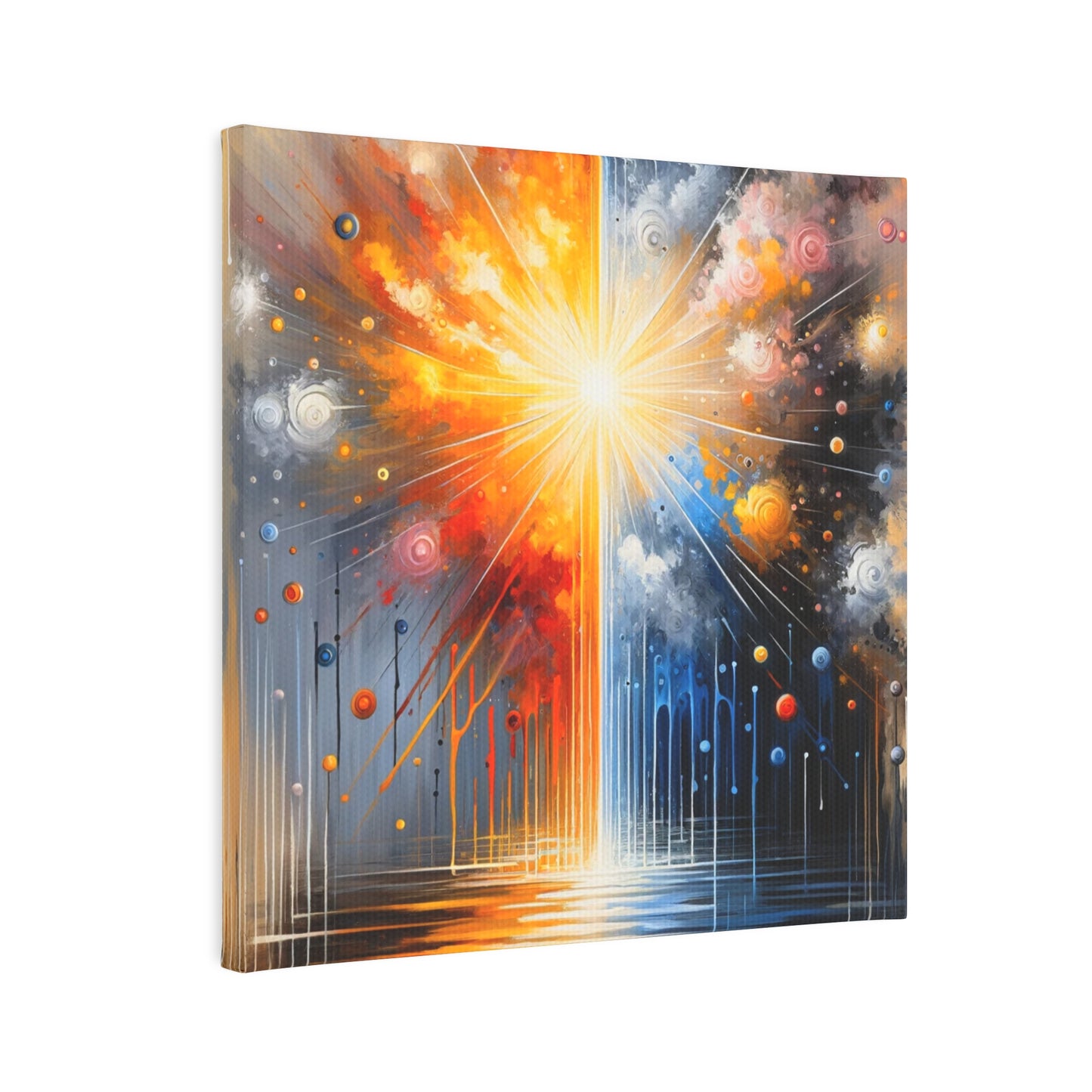 Luminous Abstract Tachism Canvas Photo Tile