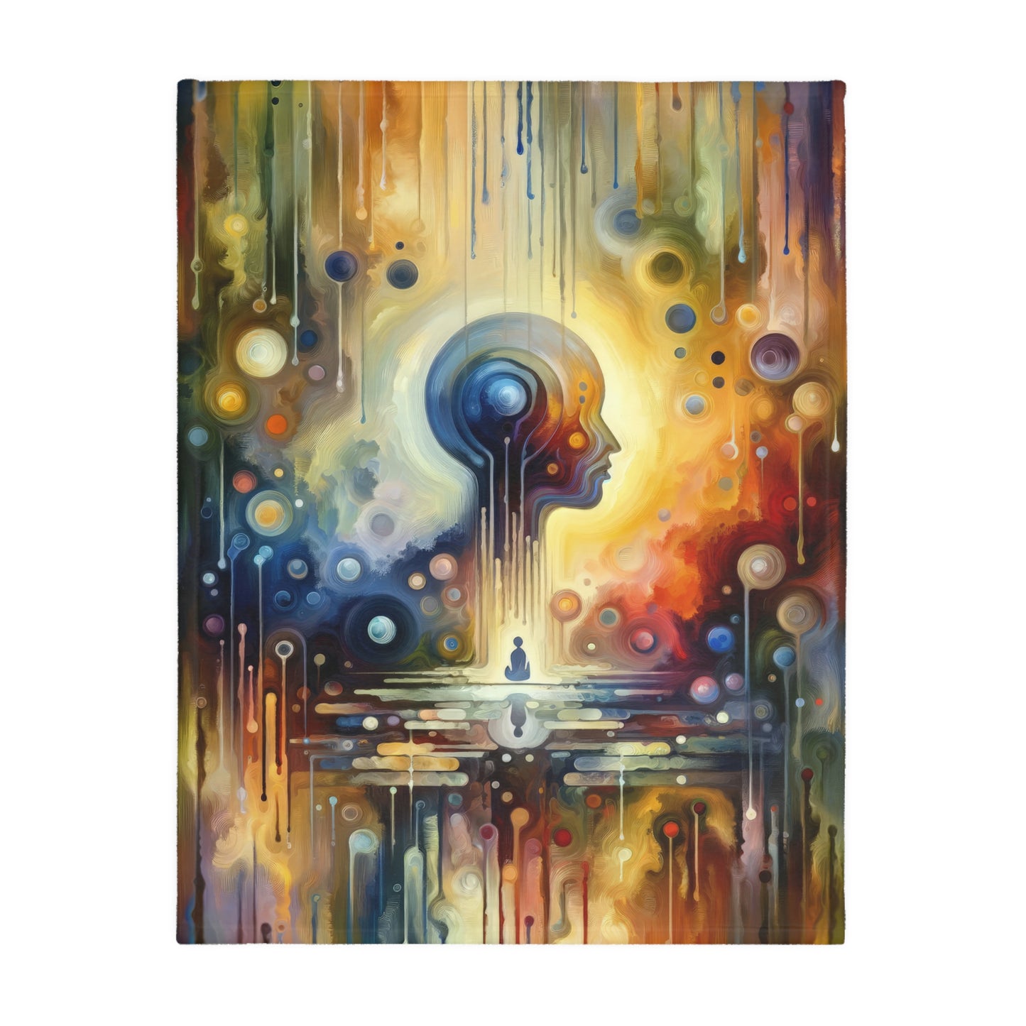 Reflective Oneness Healing Velveteen Microfiber Blanket (Two-sided print)