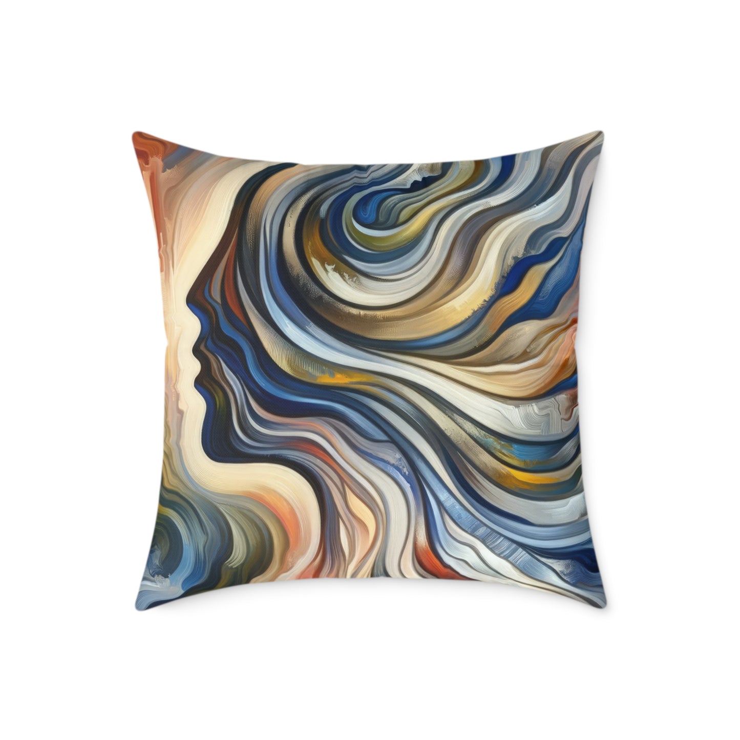 Diplomatic Emotional Currents Spun Polyester Pillow