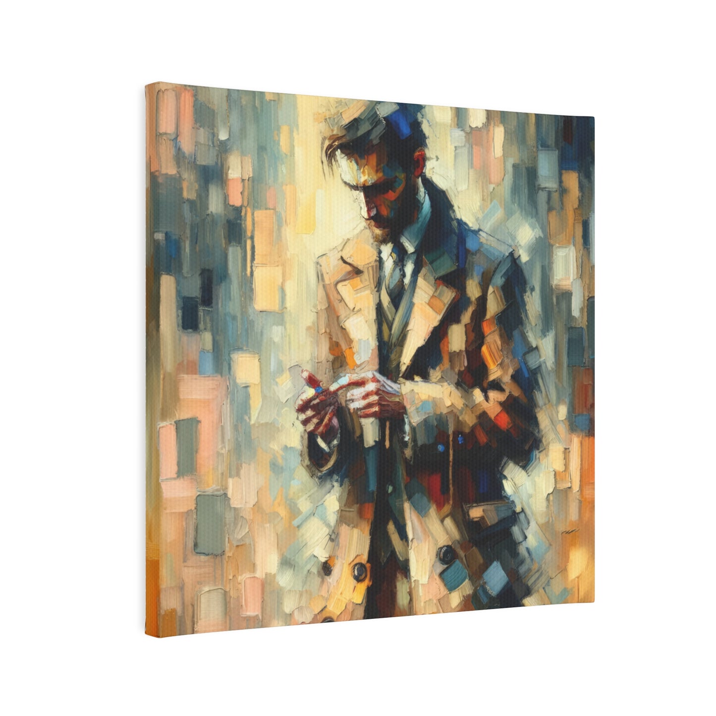 Urban Tachism Encounter Canvas Photo Tile