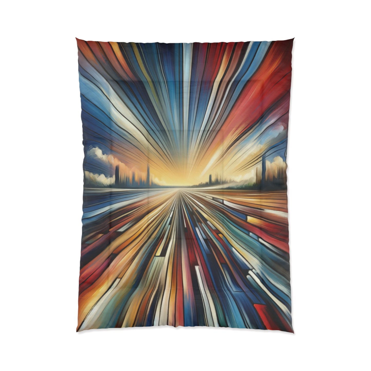 Strategic Horizon Tachism Comforter