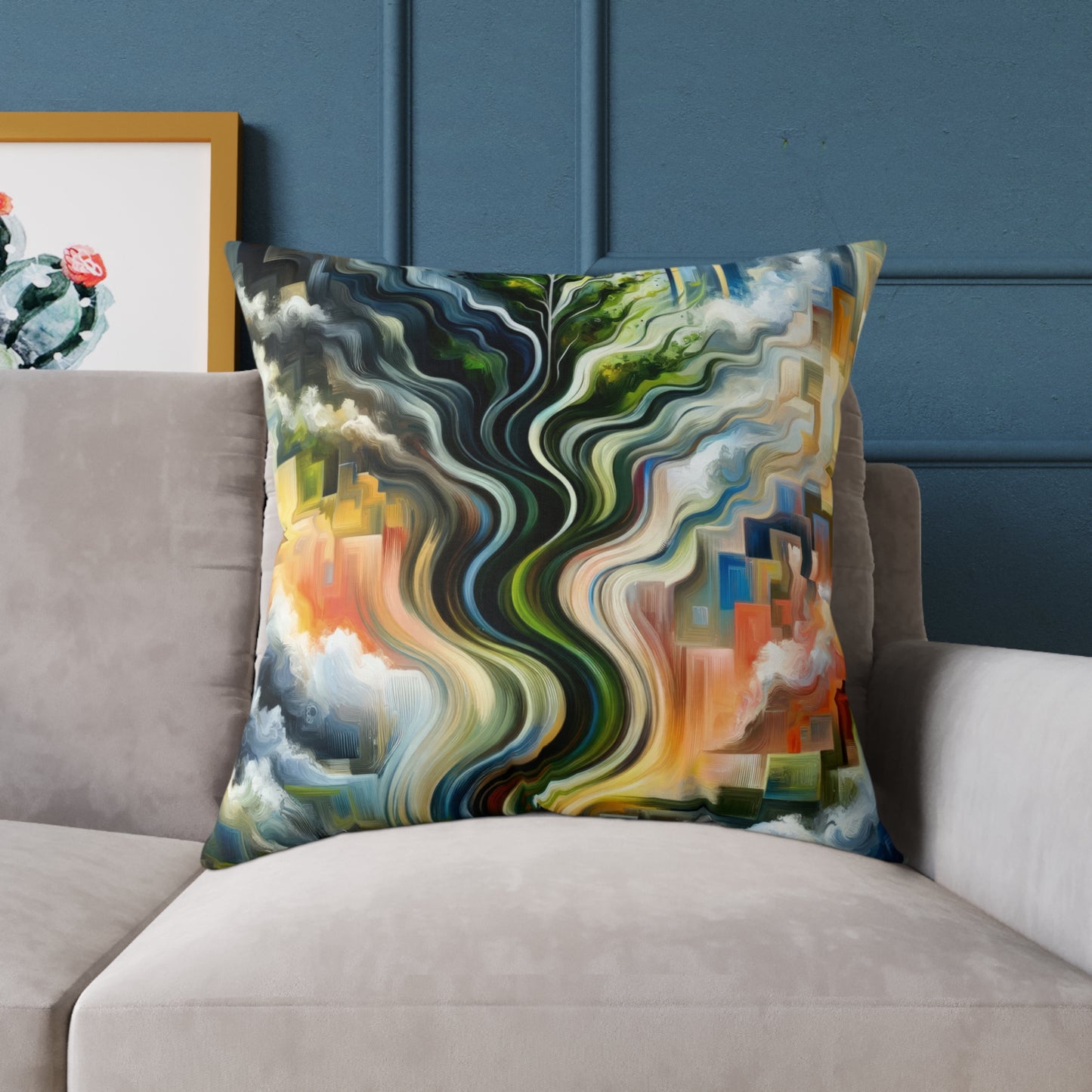 Eternal Digital Contrast Spun Polyester Pillow