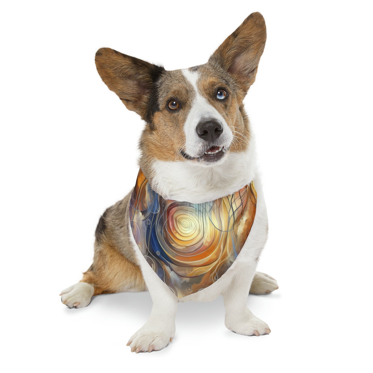 Presence Anchored Tachism Pet Bandana Collar