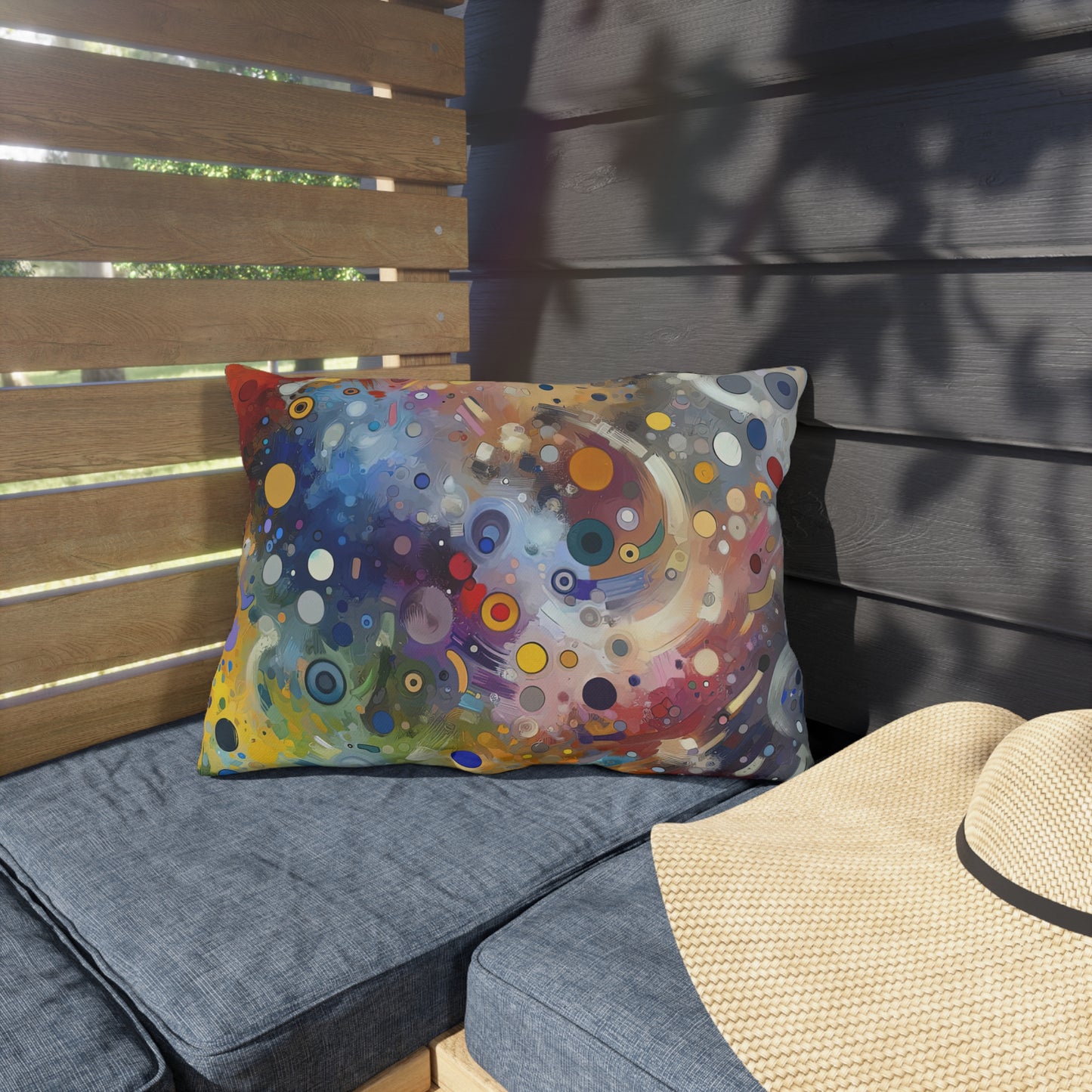 Humorous Unified Tachism Outdoor Pillows