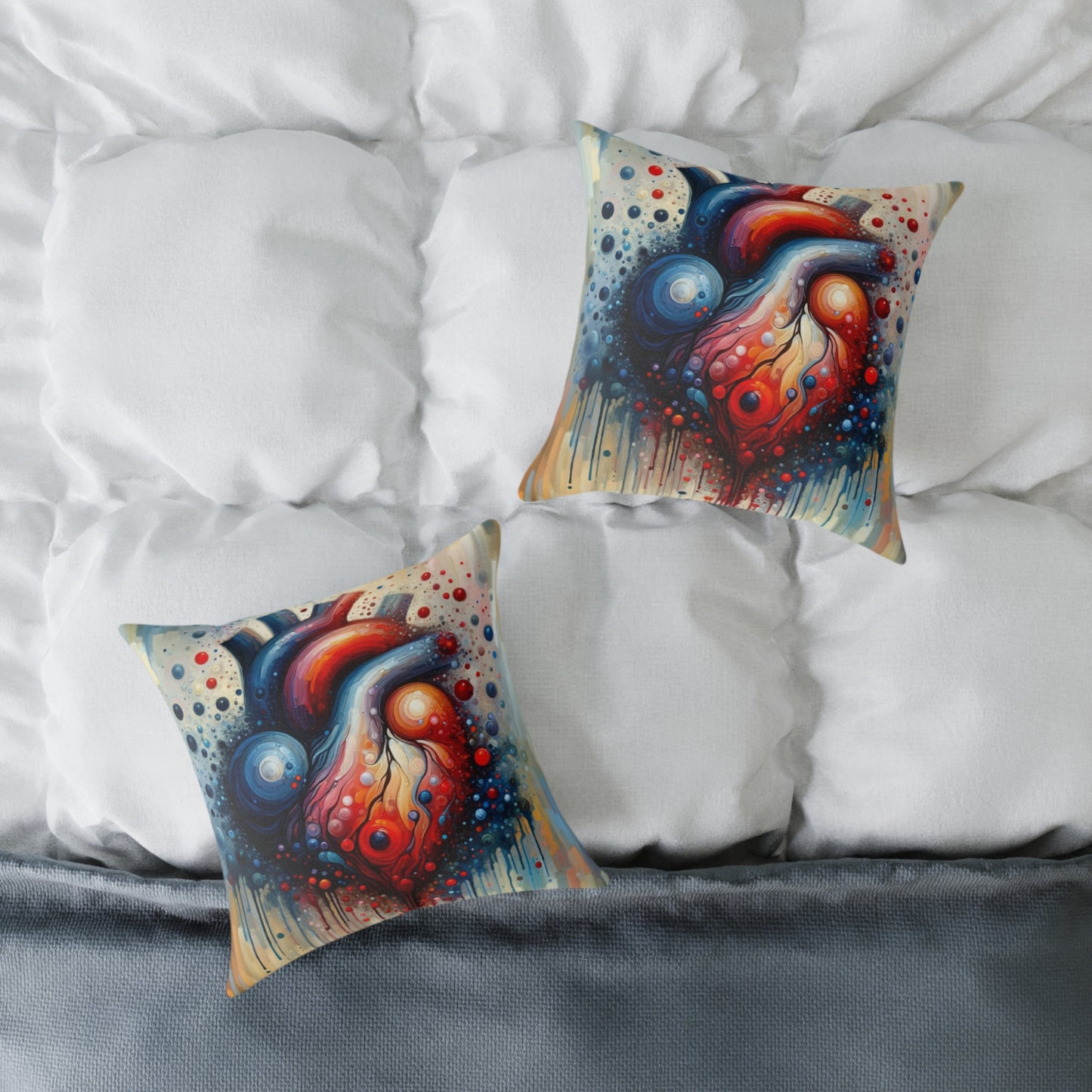 Empathetic Heart Expression Spun Polyester Pillow