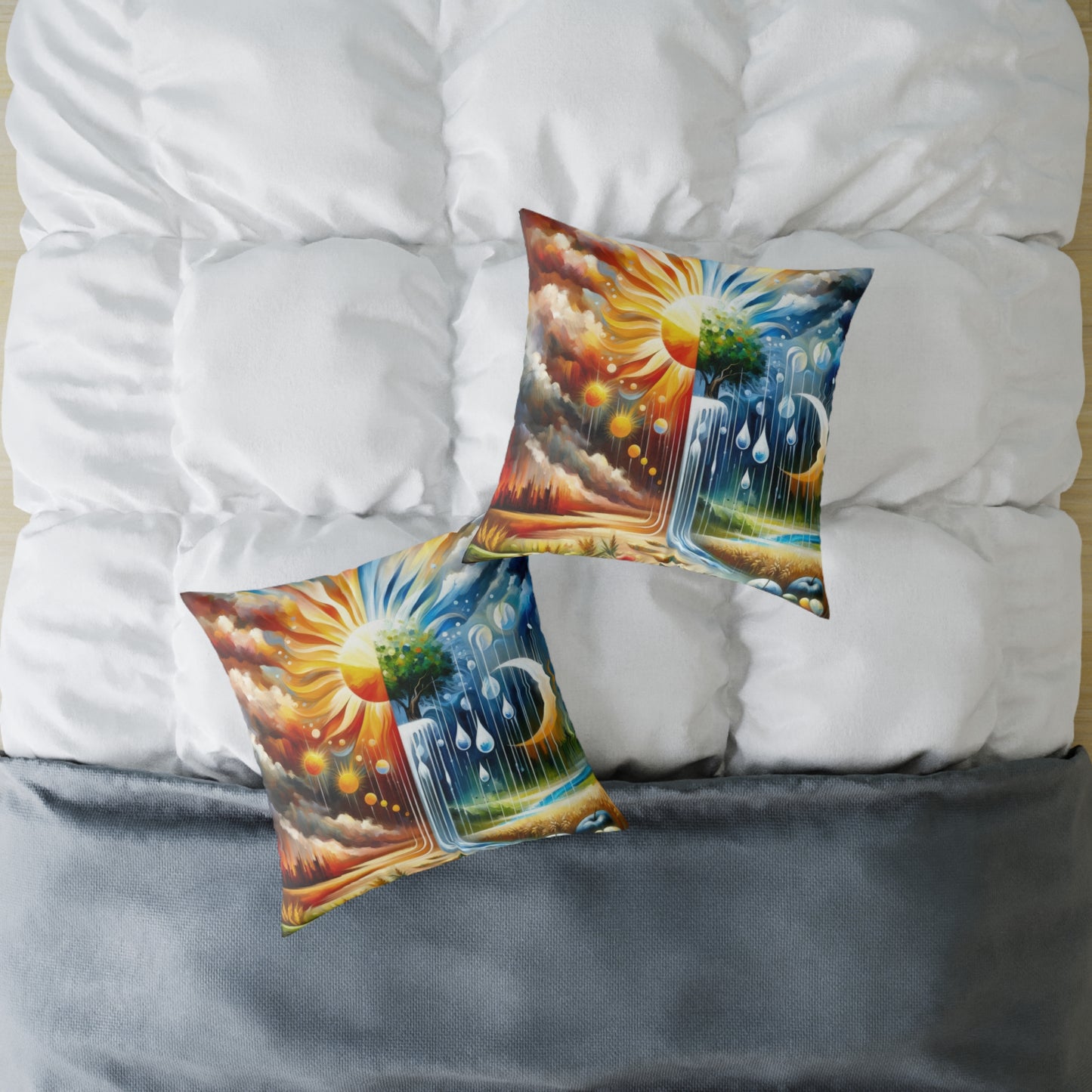 Sunshine Harvest Journey Spun Polyester Pillow