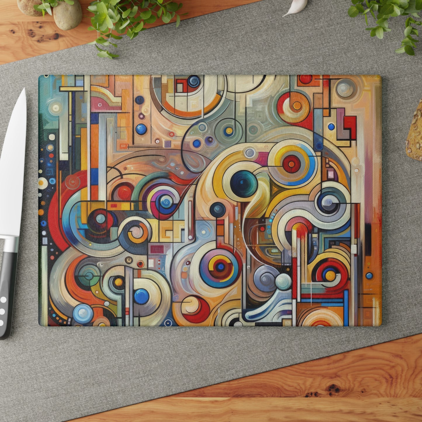 Playful Wisdom Essence Glass Cutting Board