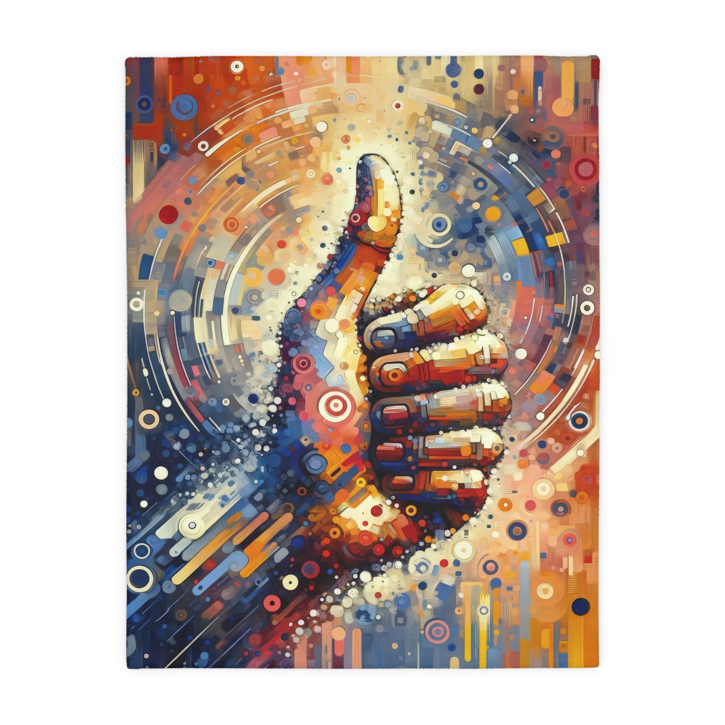 Digital Gratitude Nod Velveteen Microfiber Blanket (Two-sided print)