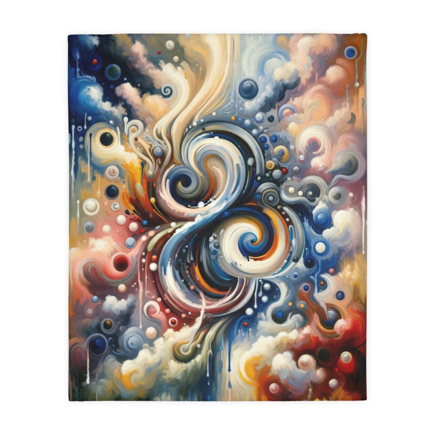 Paradoxical Embrace Tachism Velveteen Microfiber Blanket (Two-sided print)