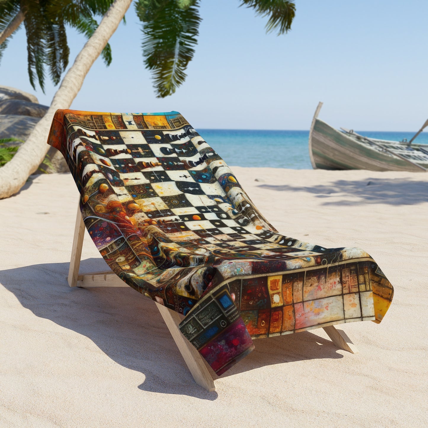 Cosmic Chess Integration Beach Towel