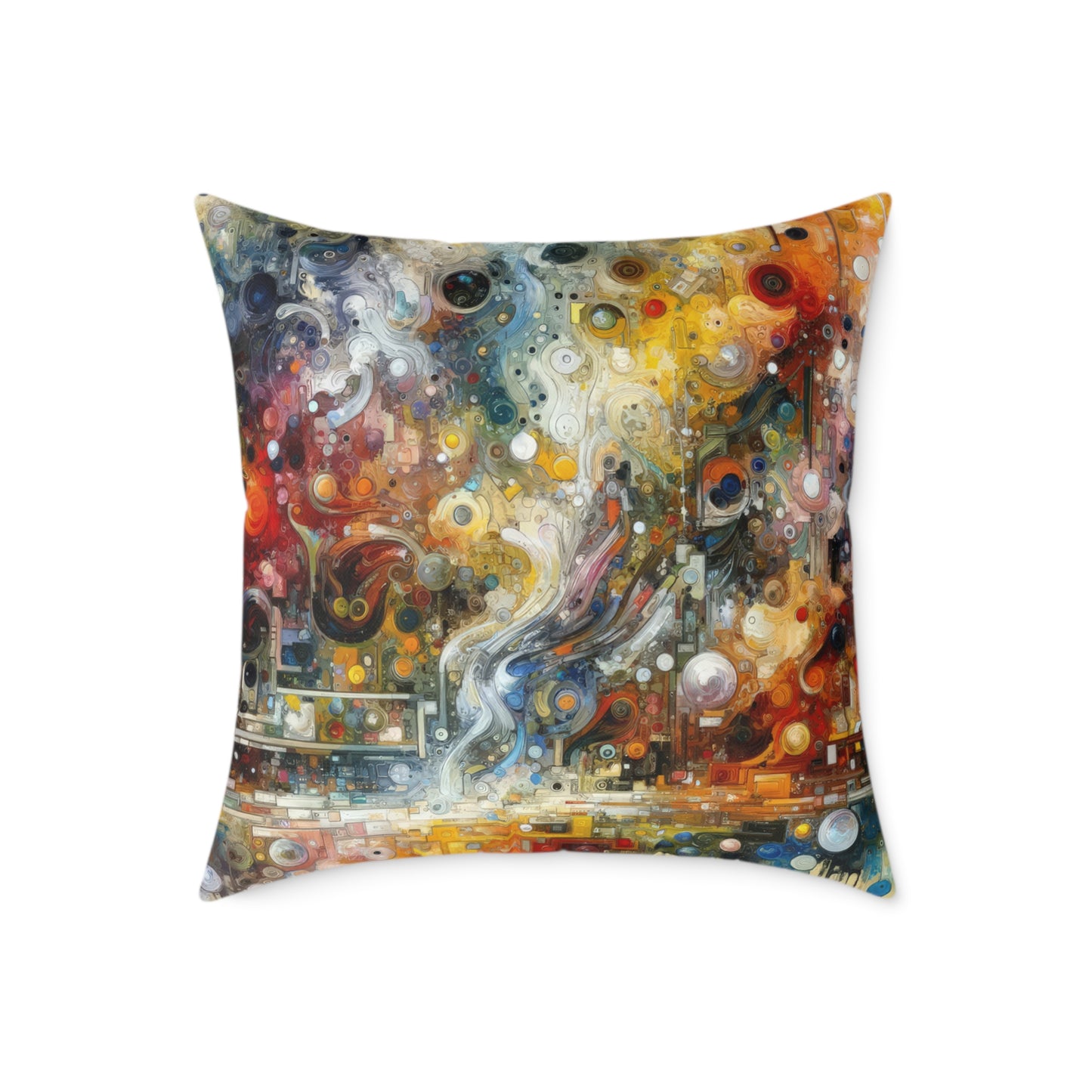 Perception Mosaic Abstract Spun Polyester Pillow