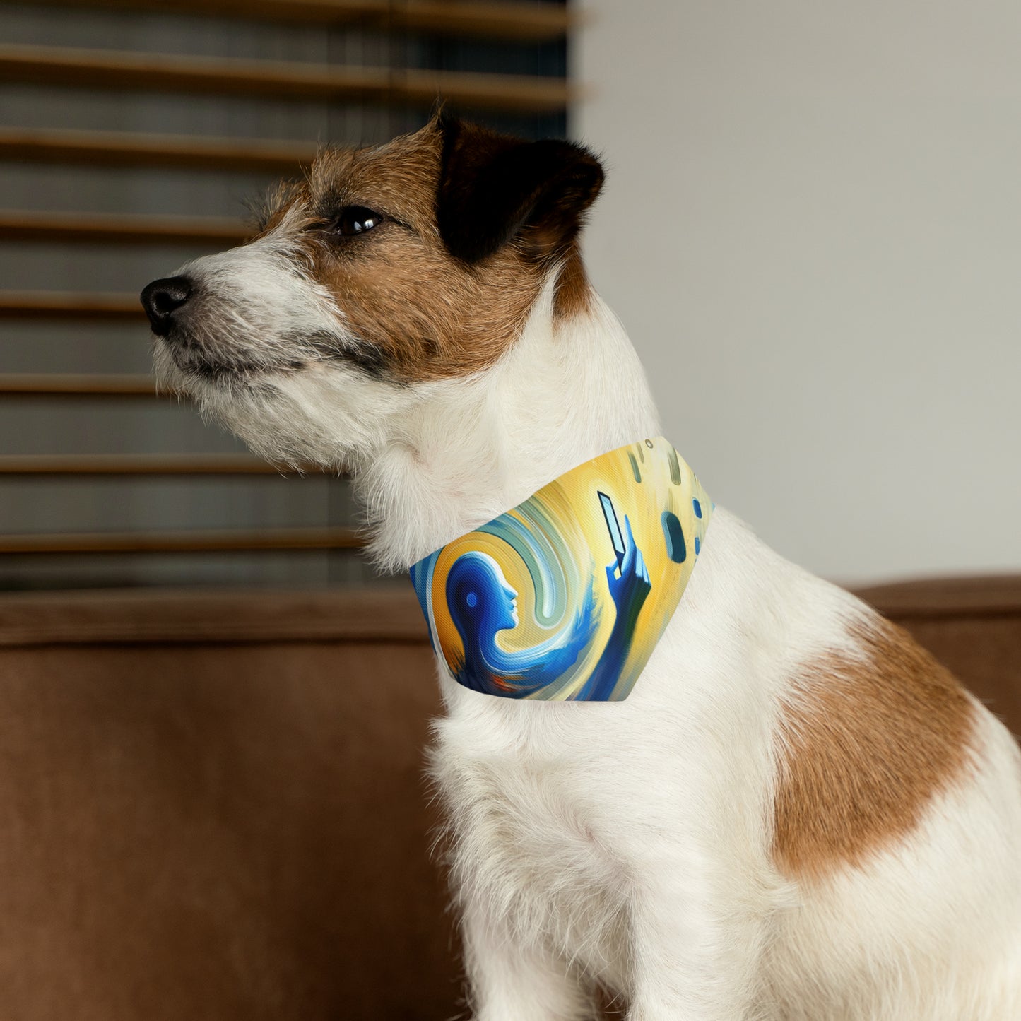 Swipe Connection Tachism Pet Bandana Collar