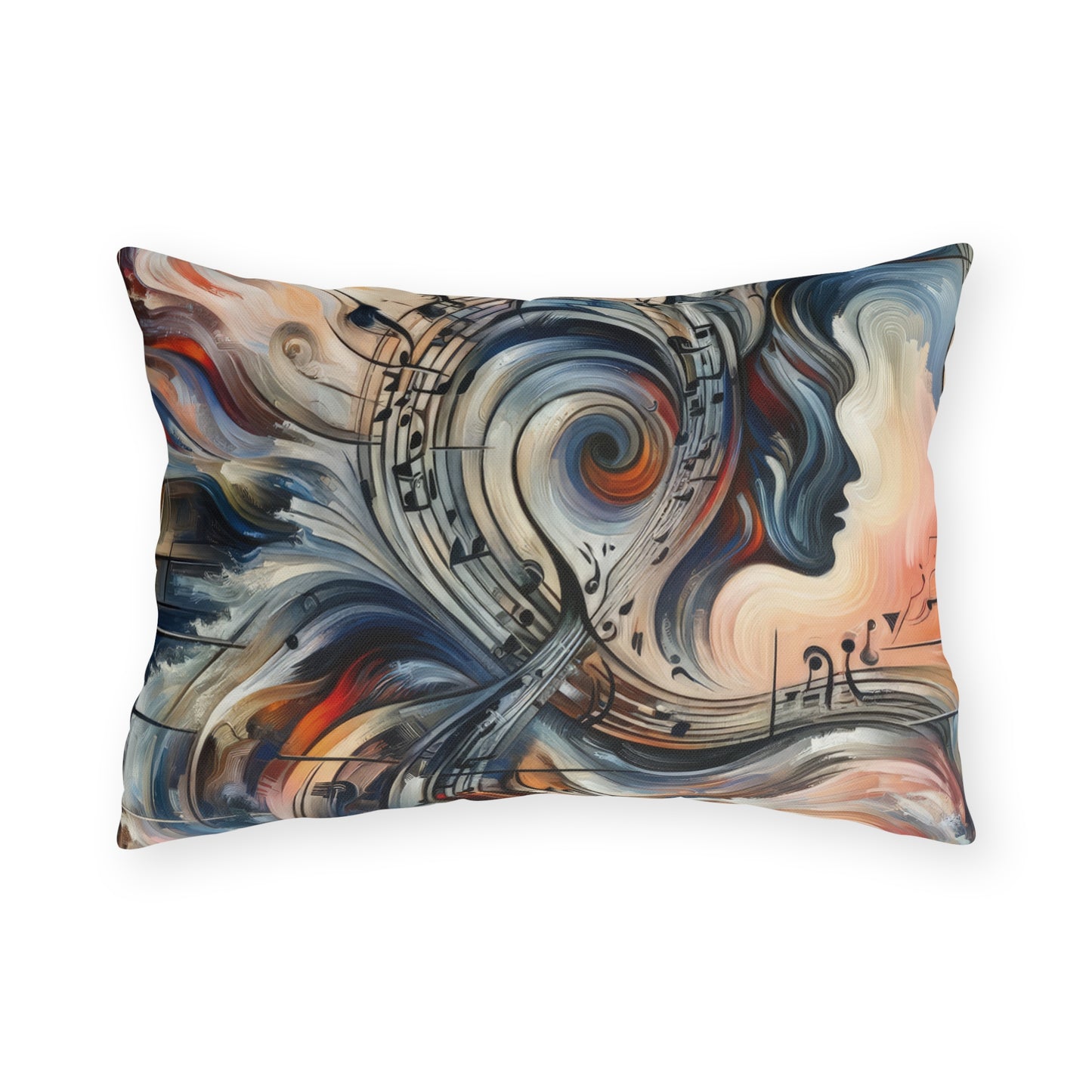 Symphonic Empathic Swirls Outdoor Pillows