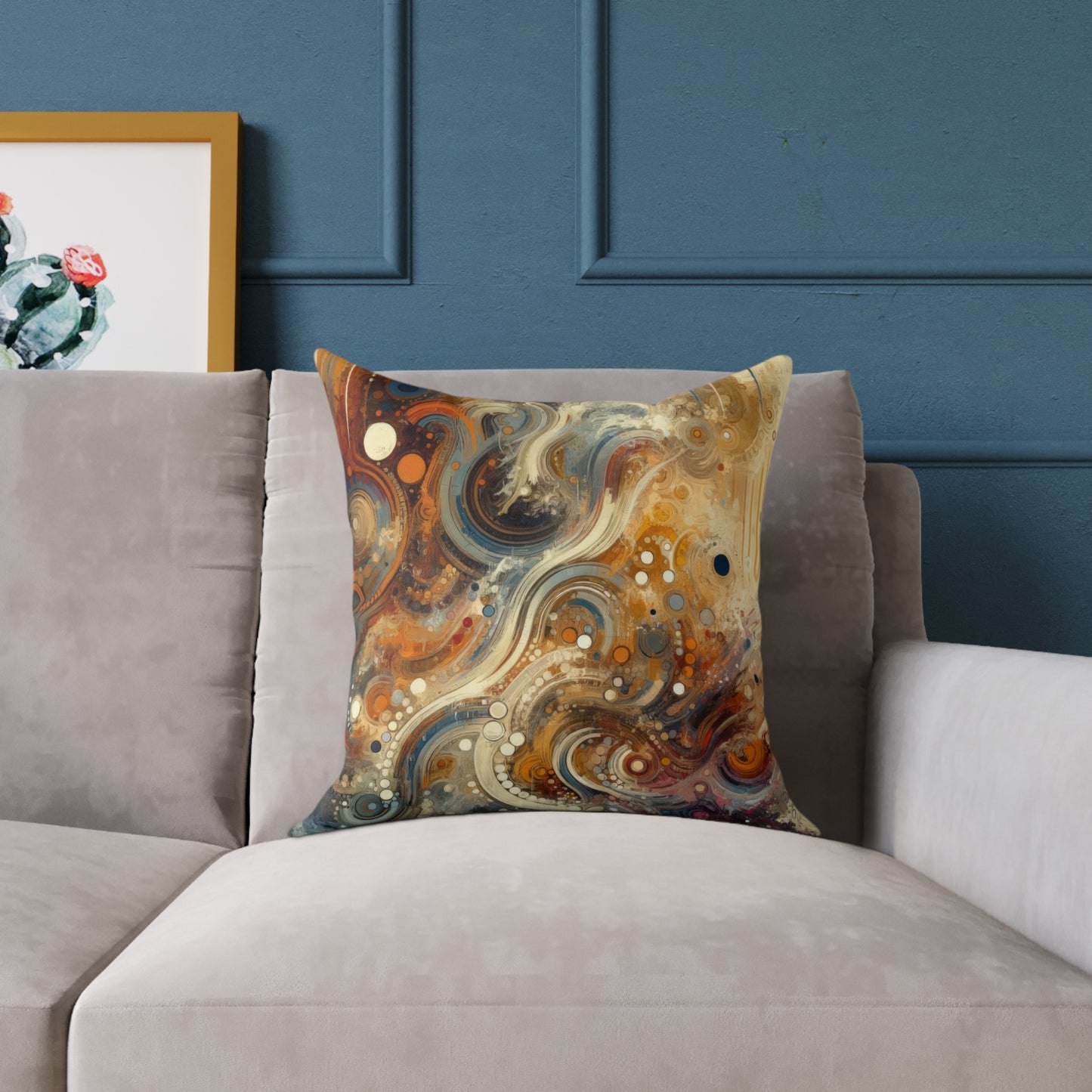 Dynamic Cultural Mosaic Spun Polyester Pillow