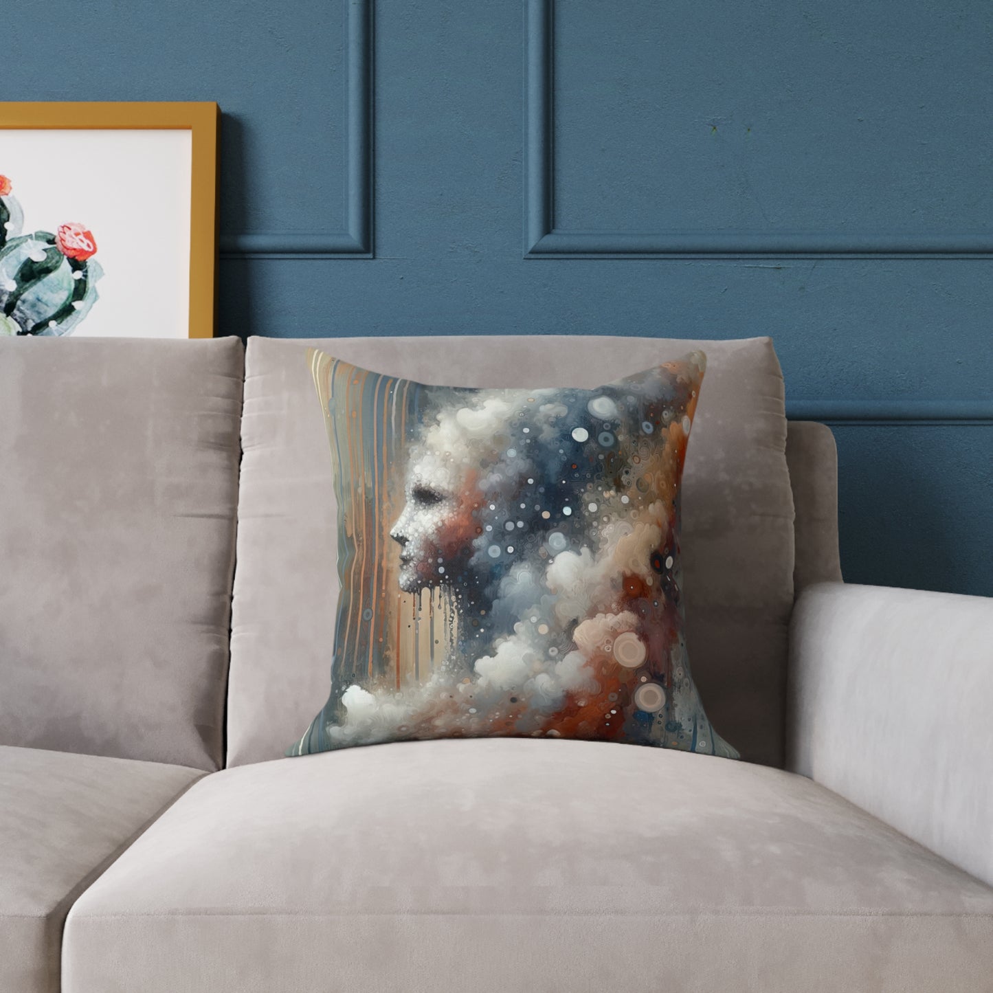 Ephemeral Hour Residue Spun Polyester Pillow