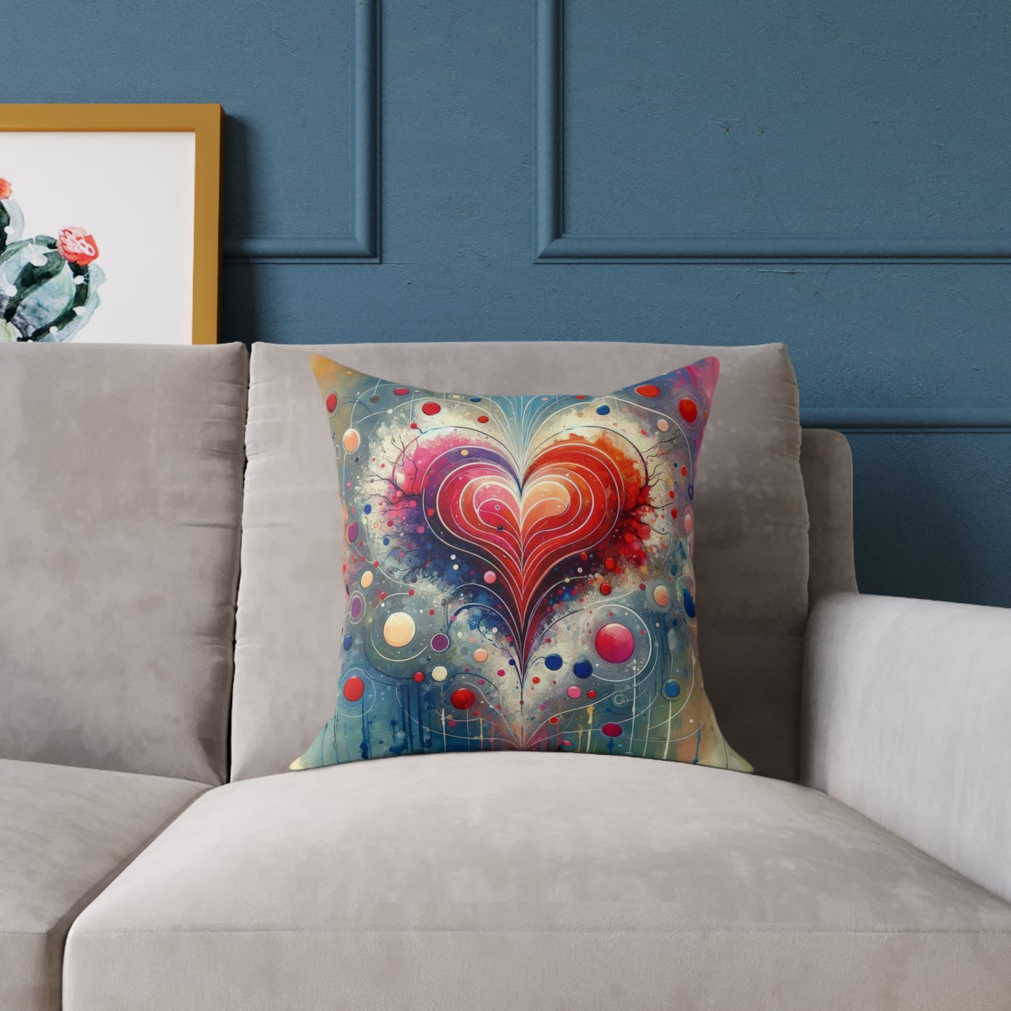Emotional Physics Heart Spun Polyester Pillow