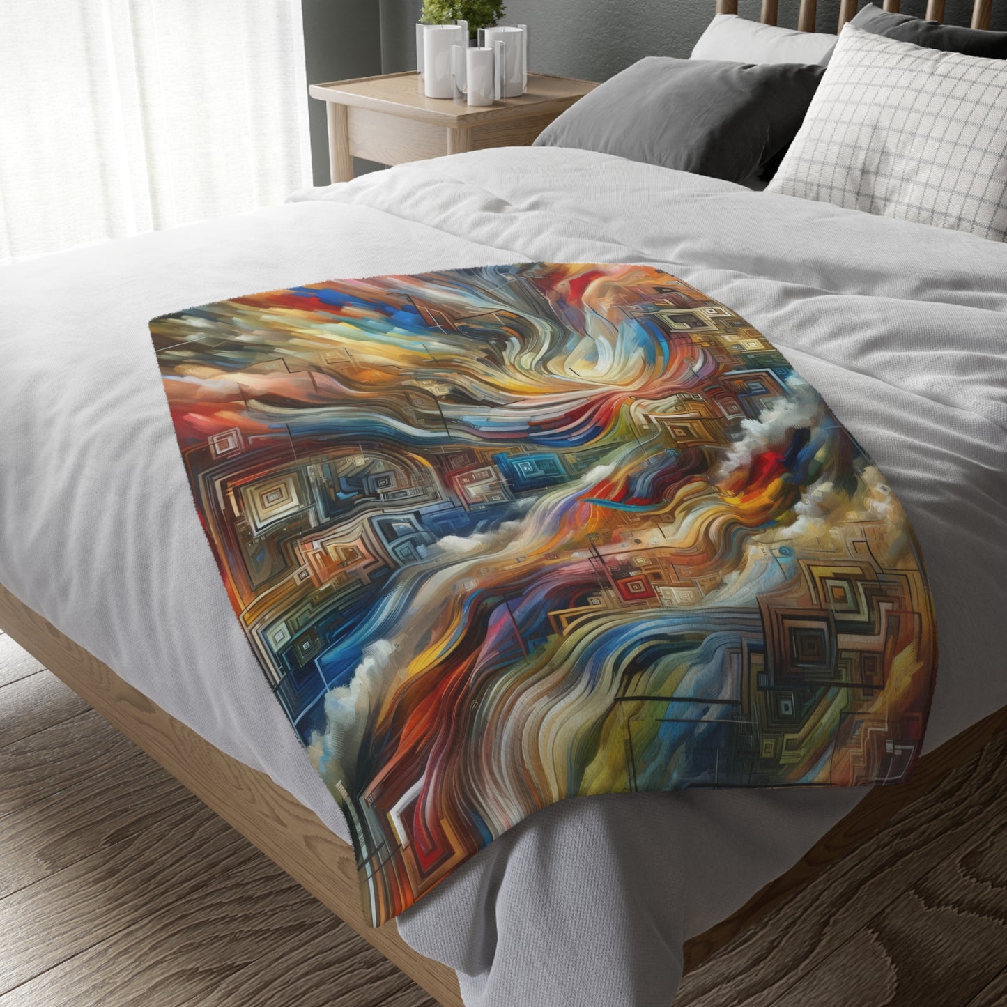 Woven Progress Tapestry Velveteen Microfiber Blanket (Two-sided print)