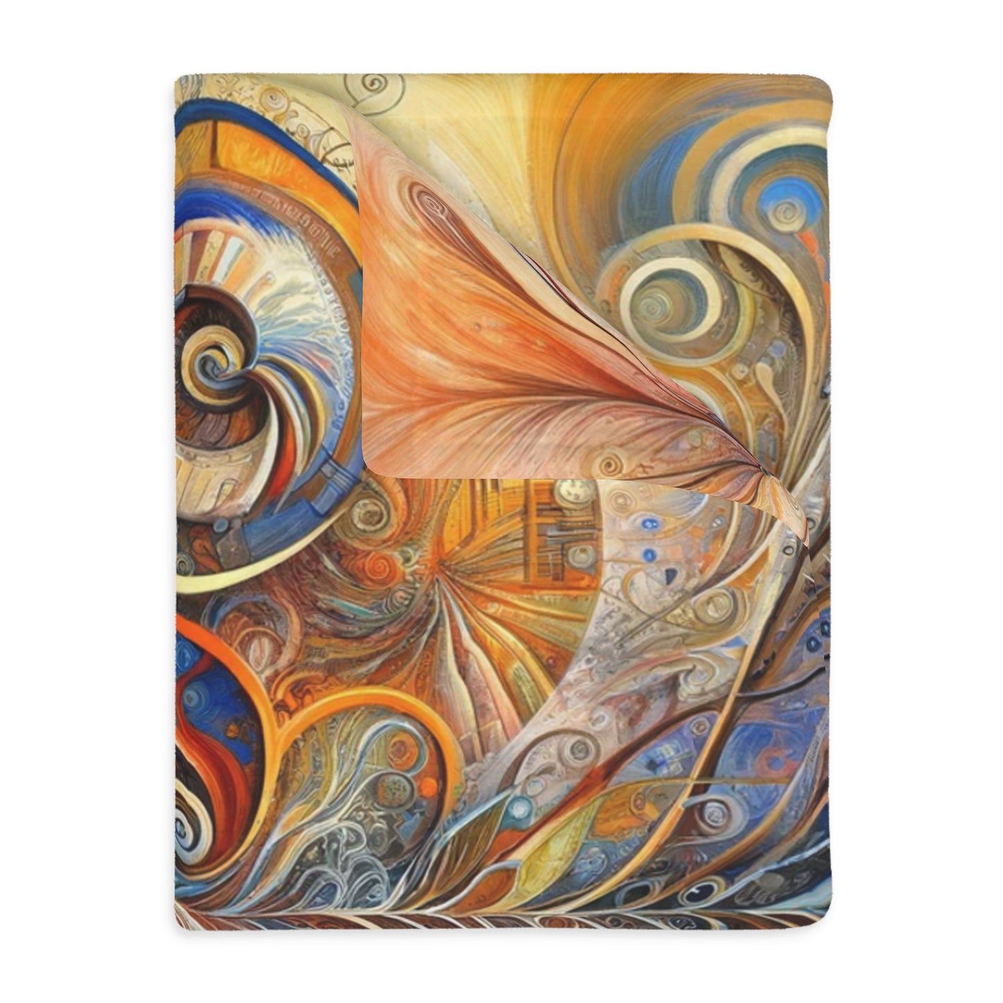 Ethos Web Abstract Velveteen Microfiber Blanket (Two-sided print)