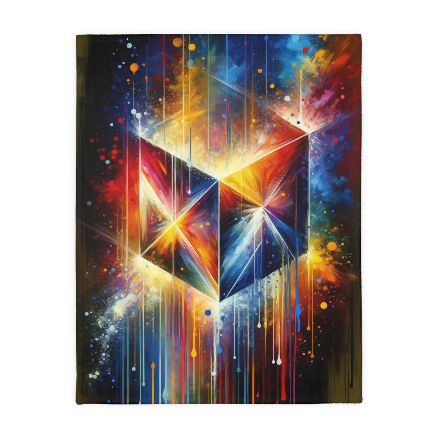 Prismatic Light Spectrum Velveteen Microfiber Blanket (Two-sided print)