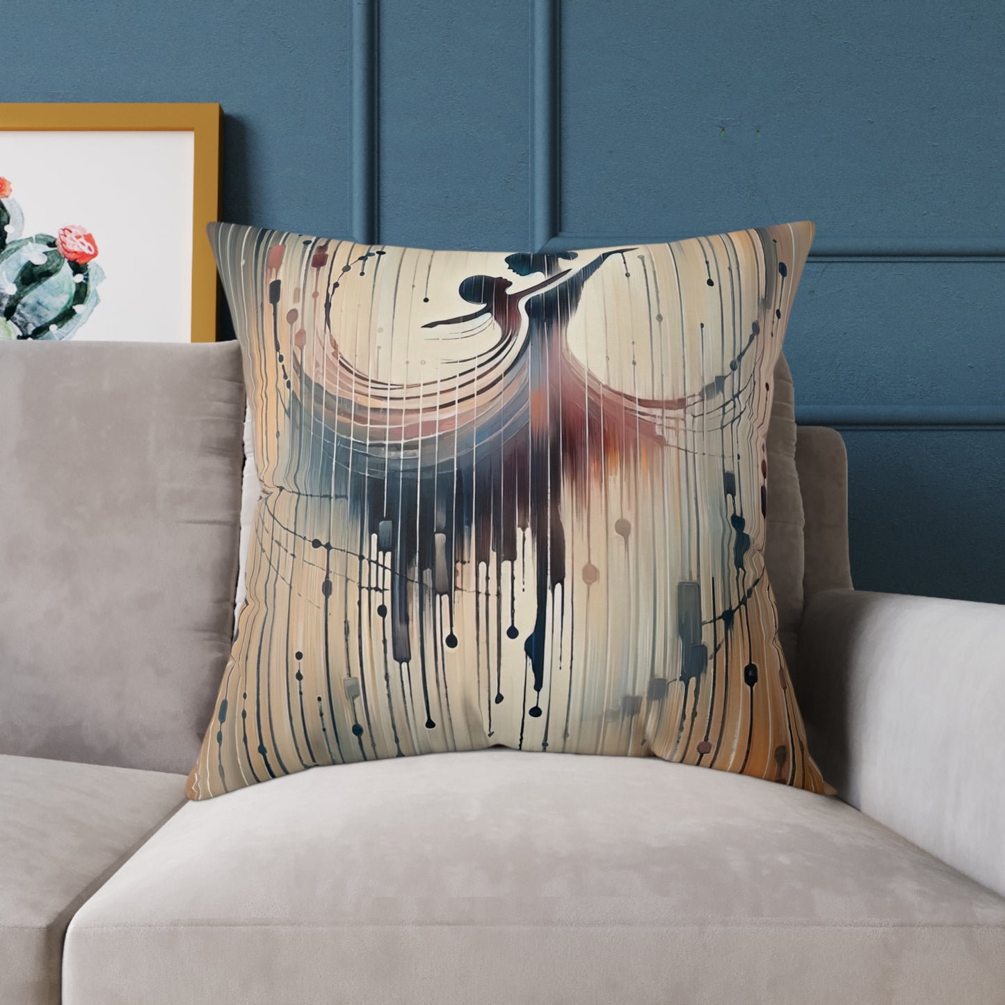 Rhythmic Heart Dance Spun Polyester Pillow