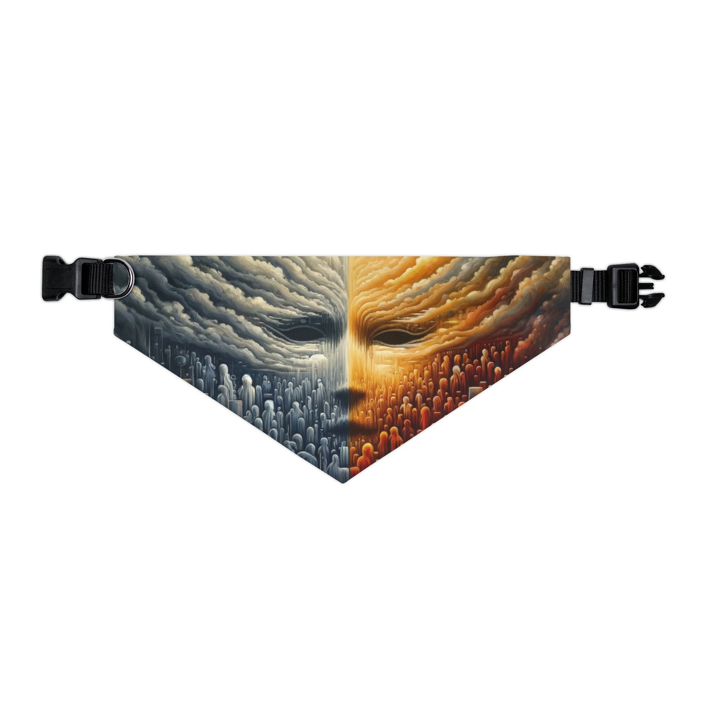 Subdued Revolutionary Currents Pet Bandana Collar