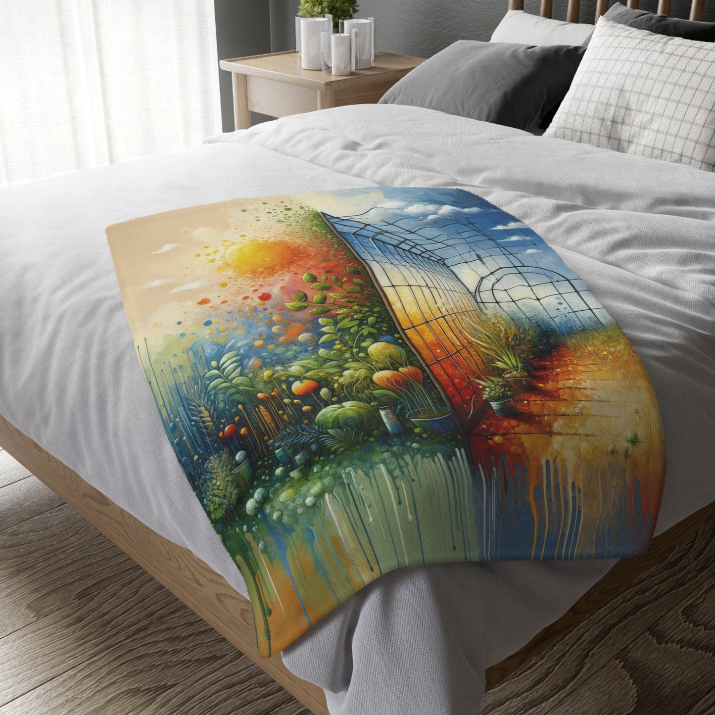 Greenhouse Digital Genesis Velveteen Microfiber Blanket (Two-sided print)