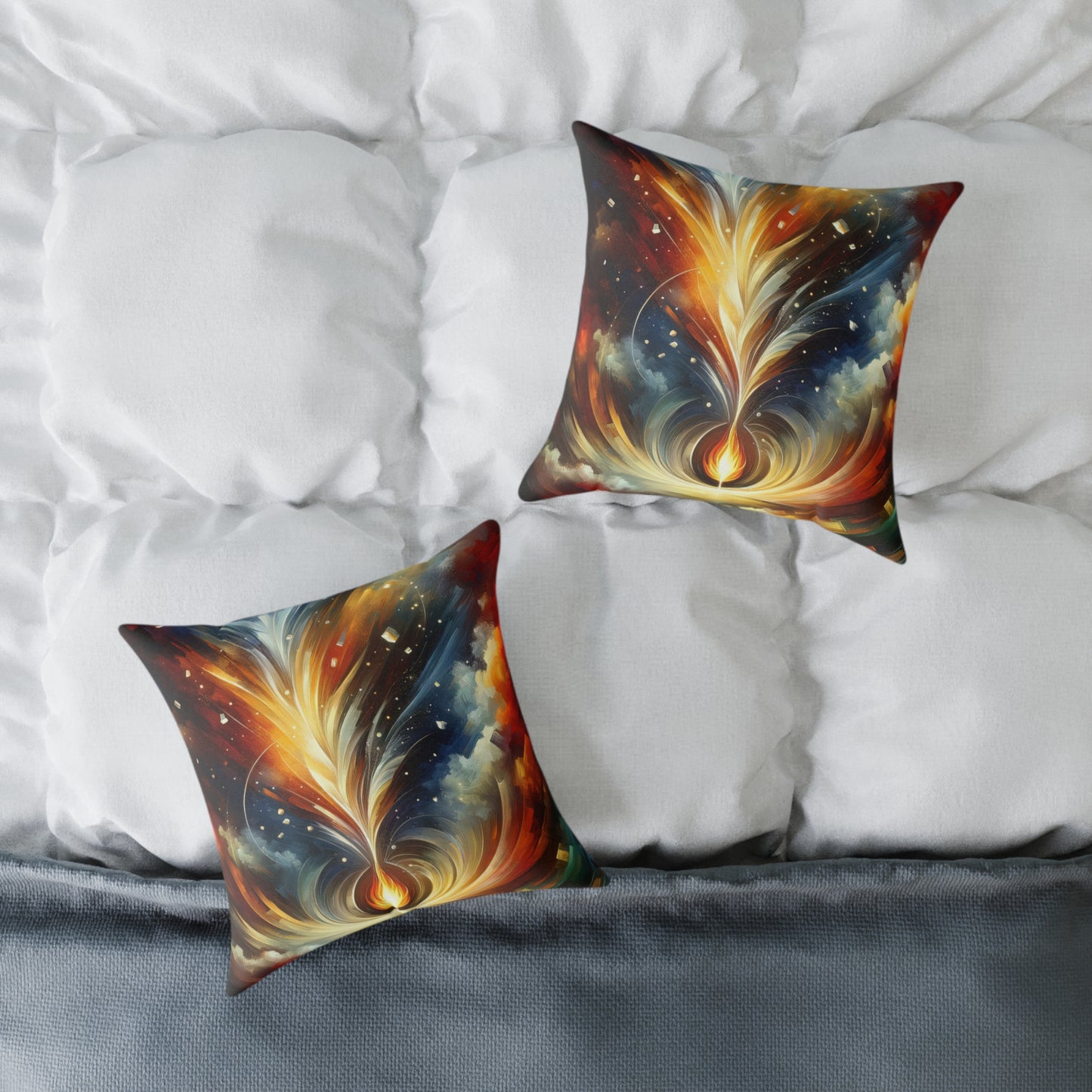 Igniting Transformational Currents Spun Polyester Pillow