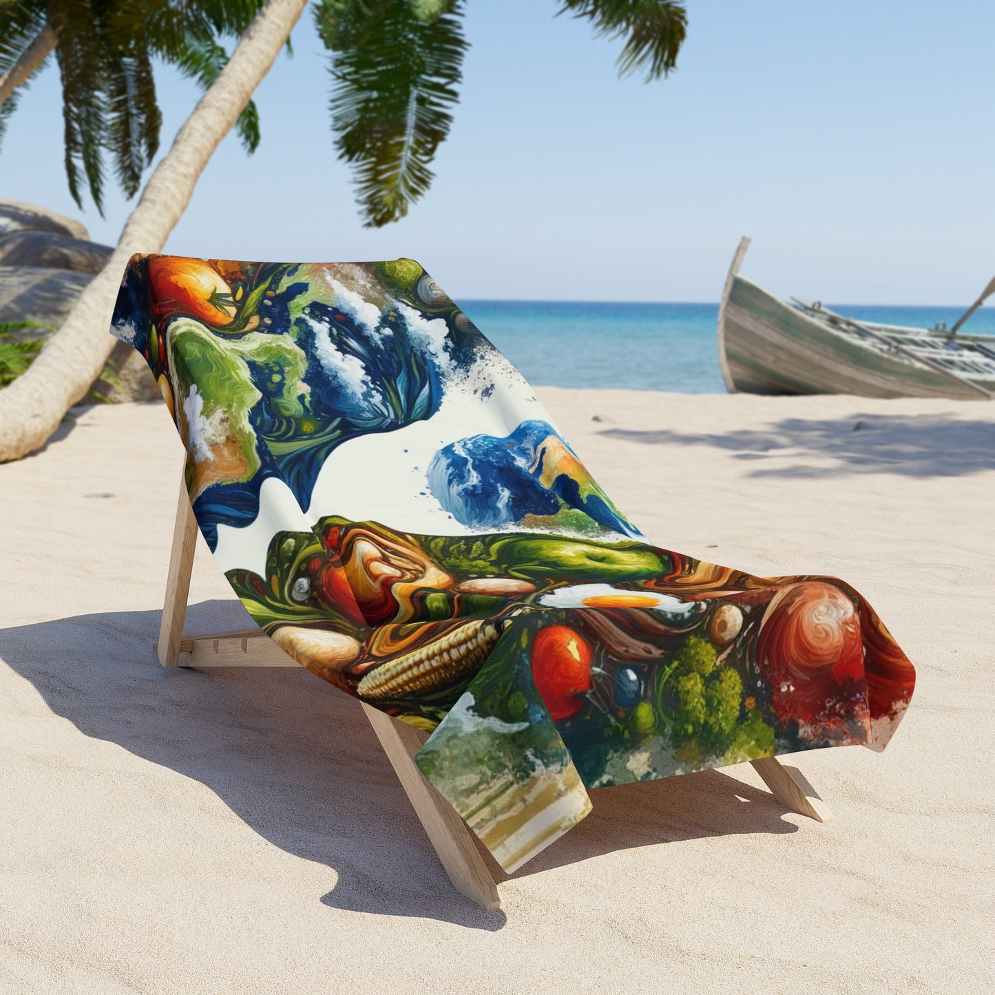 Earthly Dialogue Feast Beach Towel