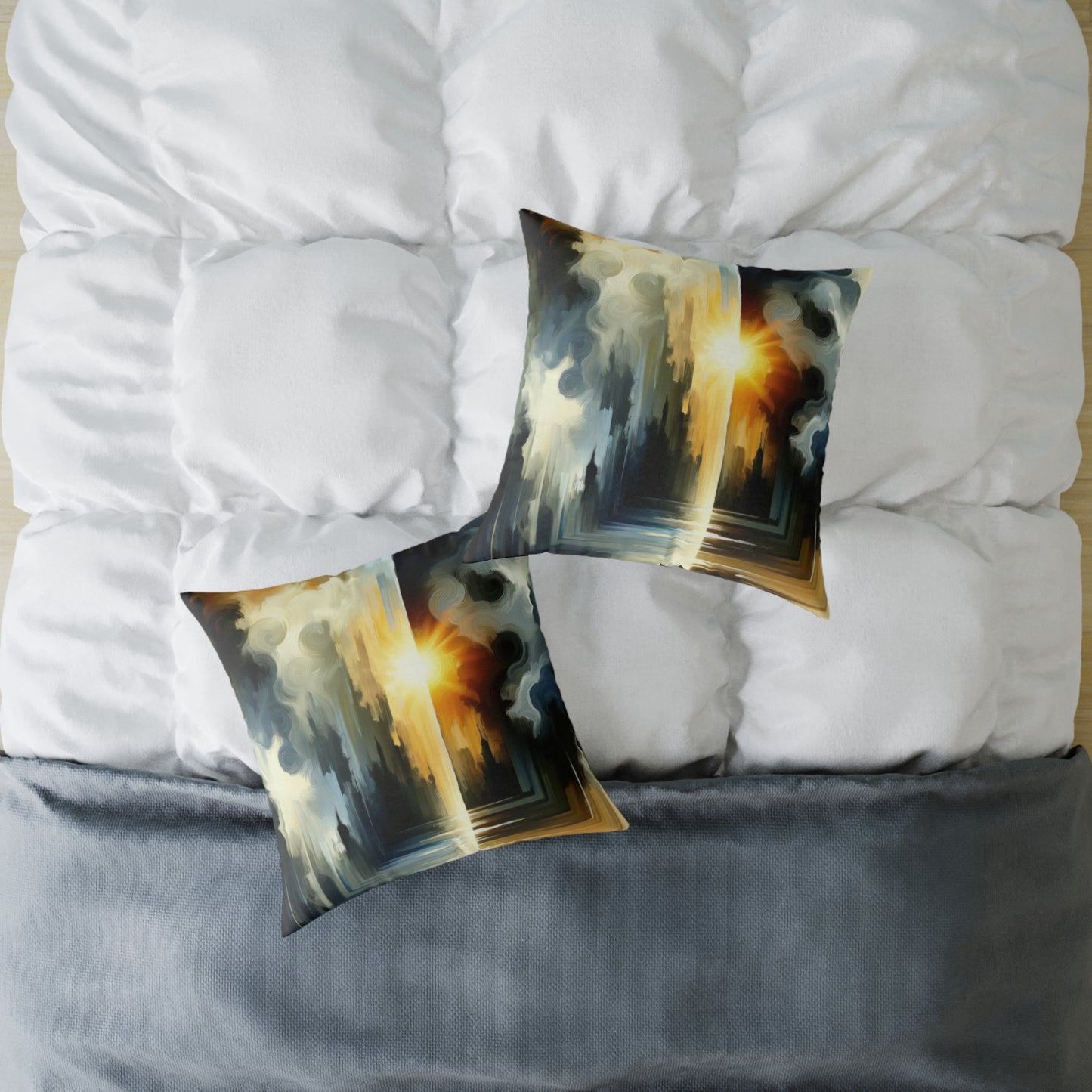 Dawn Dispels Darkness Spun Polyester Pillow