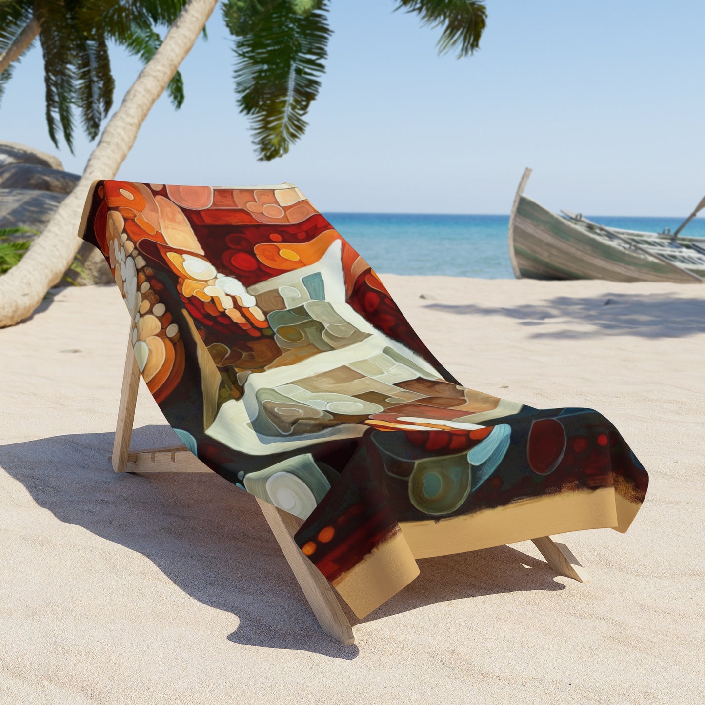 Elderly Unity Tachism Beach Towel