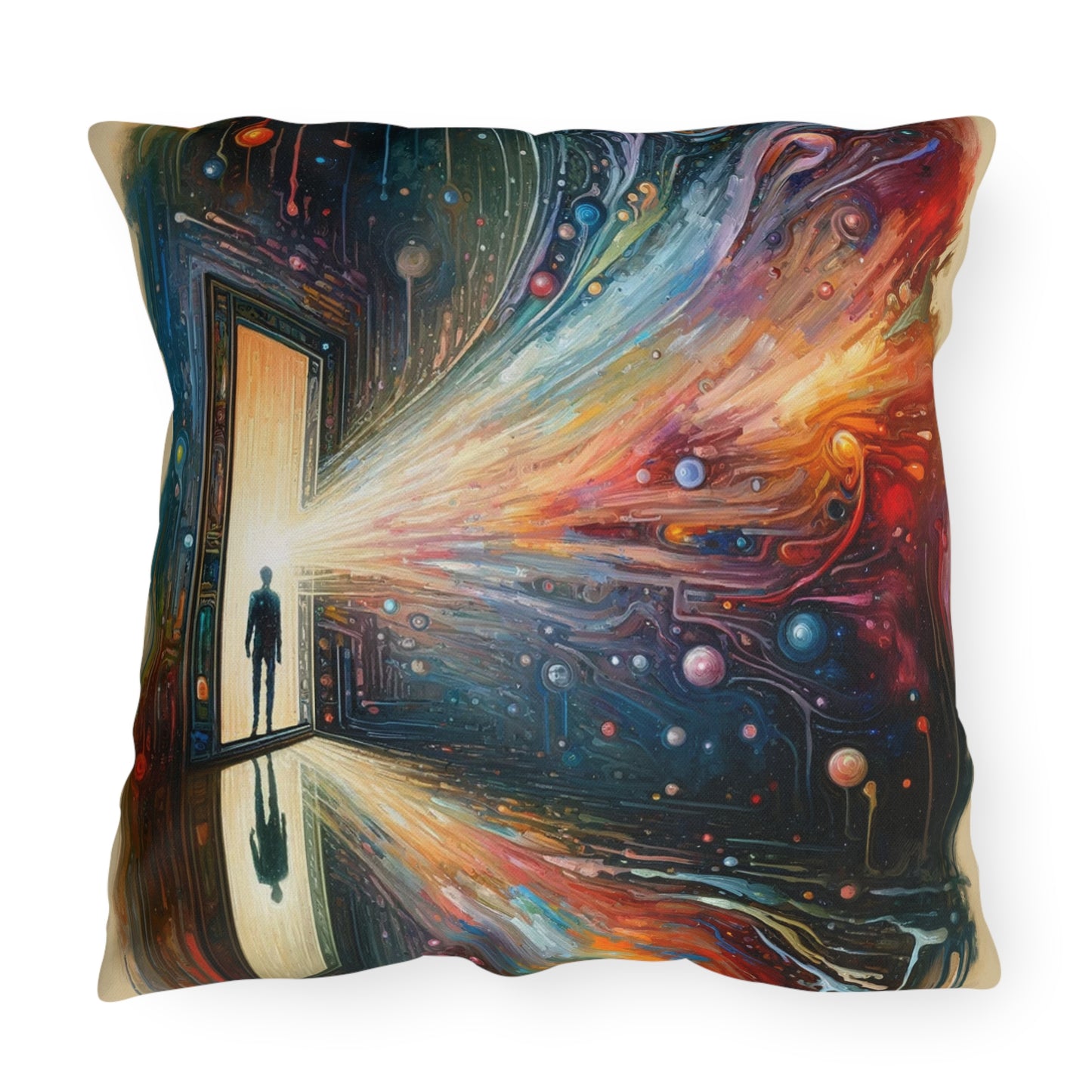 Mirror Wholeness Tachism Outdoor Pillows