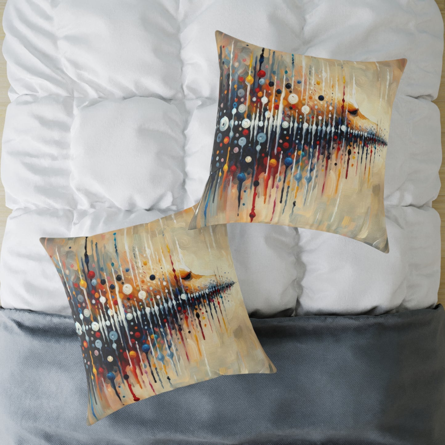 Distant Barking Echoes Spun Polyester Pillow