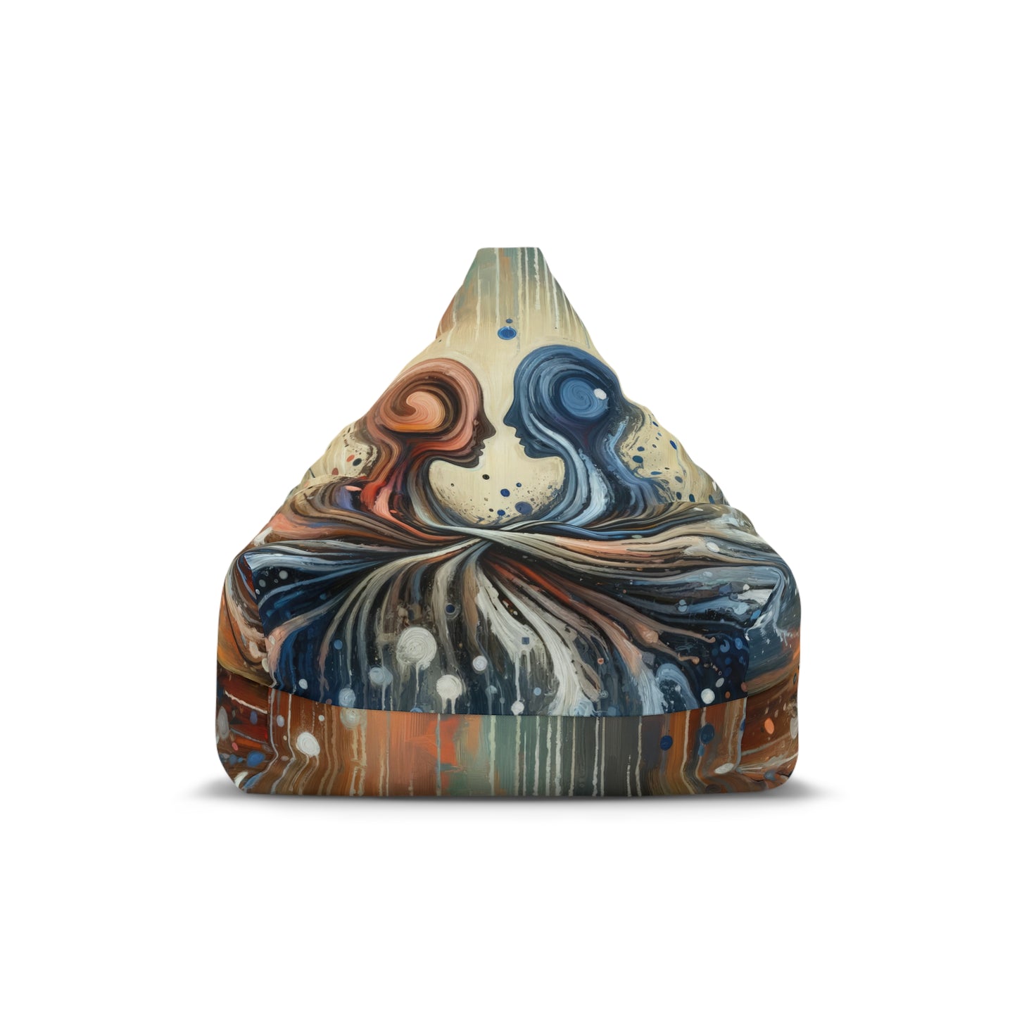 Empathic Connection Tachism Bean Bag Chair Cover