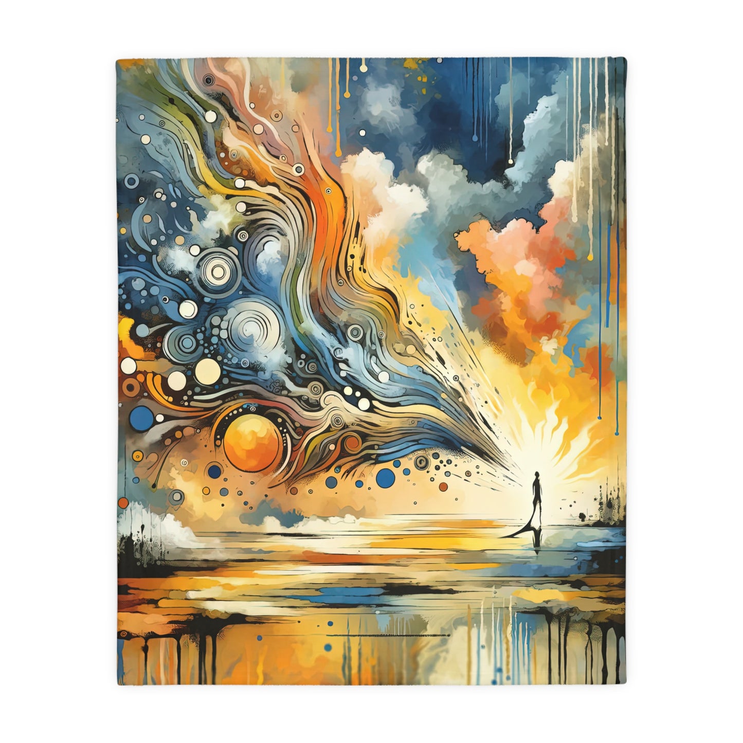 Intentional Awakening Reflection Velveteen Microfiber Blanket (Two-sided print)