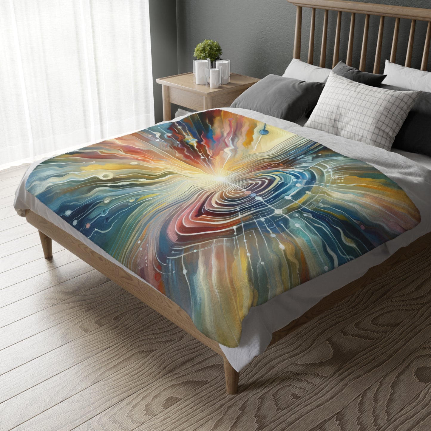 Rippling Community Dynamics Velveteen Microfiber Blanket (Two-sided print)